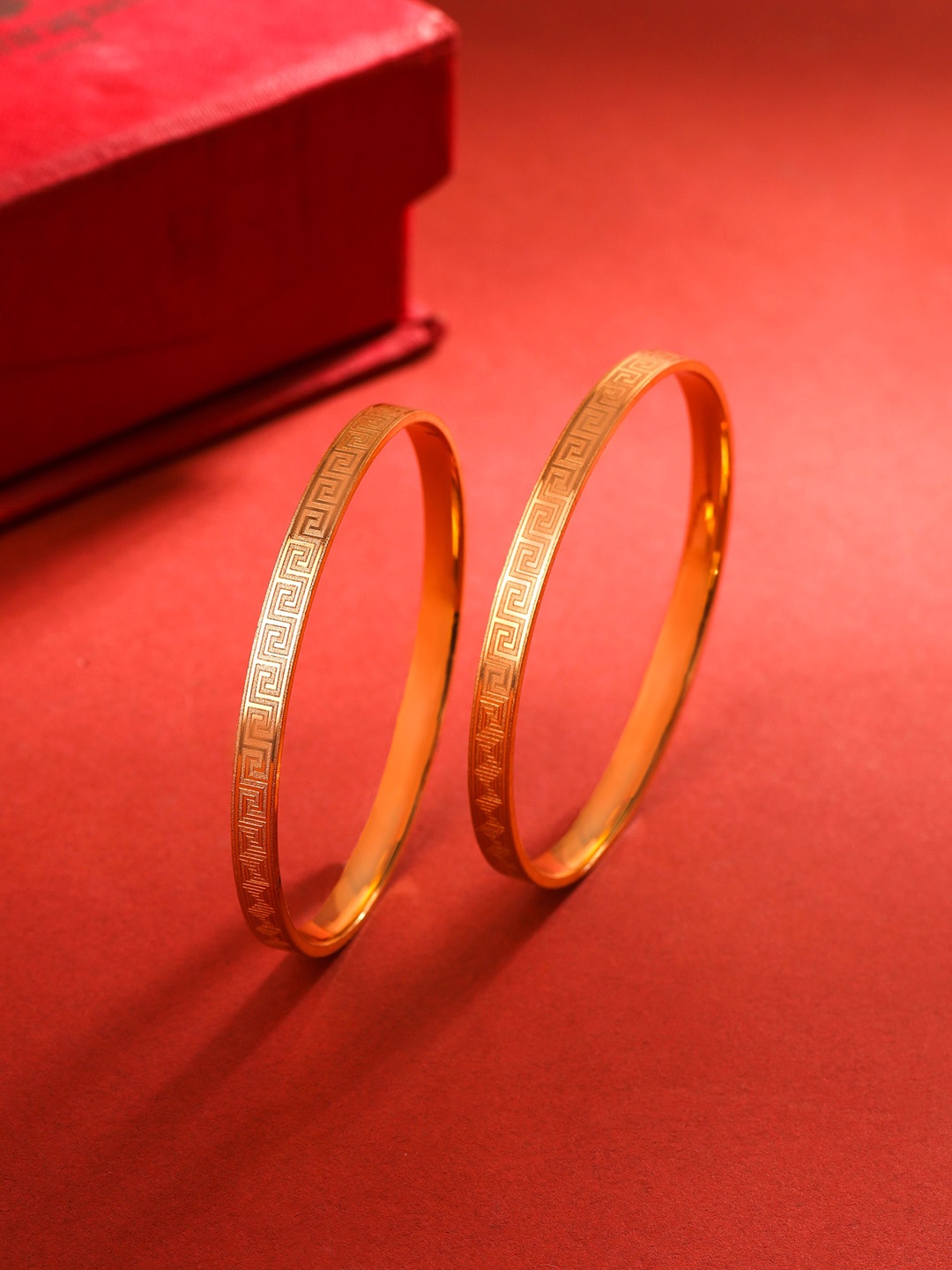 

Yellow Chimes Set Of 2 Gold-Plated Bangle