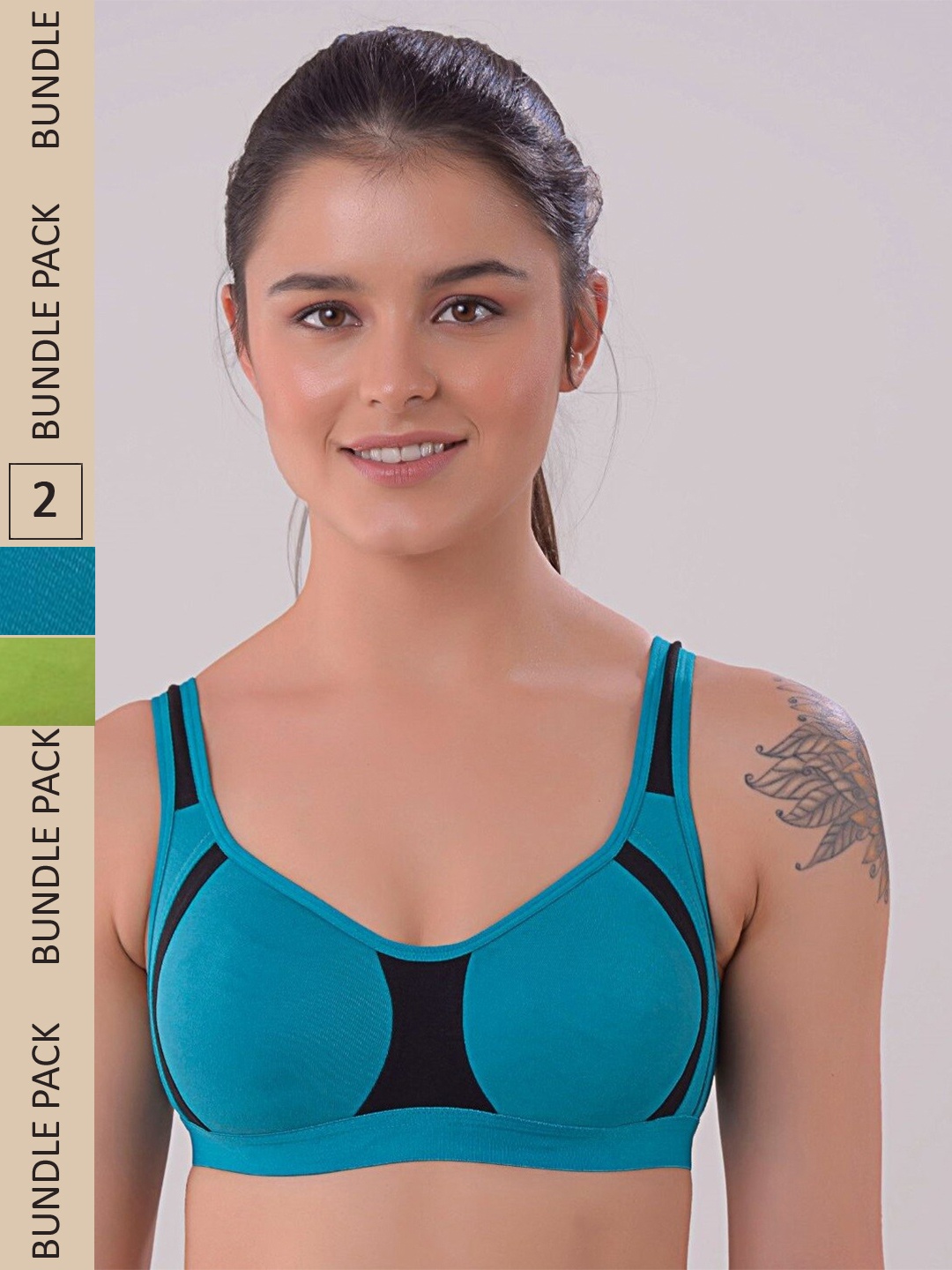 

Apraa & Parma Blue & Green Bra