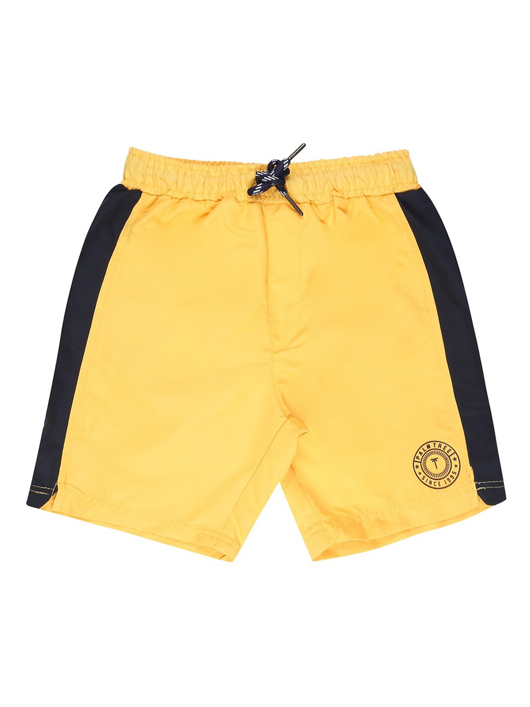 

Palm Tree Boys Cotton Shorts, Yellow