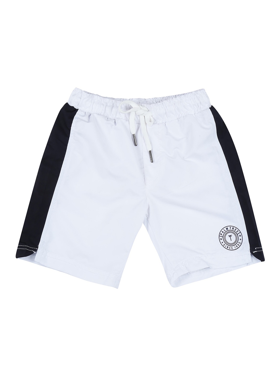 

Palm Tree Boys Cotton Shorts, White