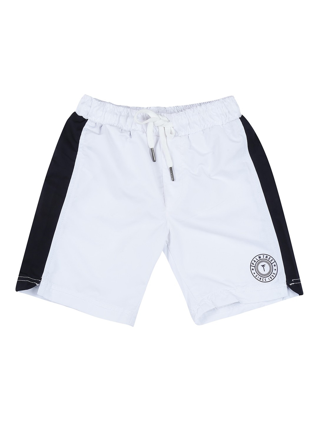 

Palm Tree Boys Cotton Shorts, White