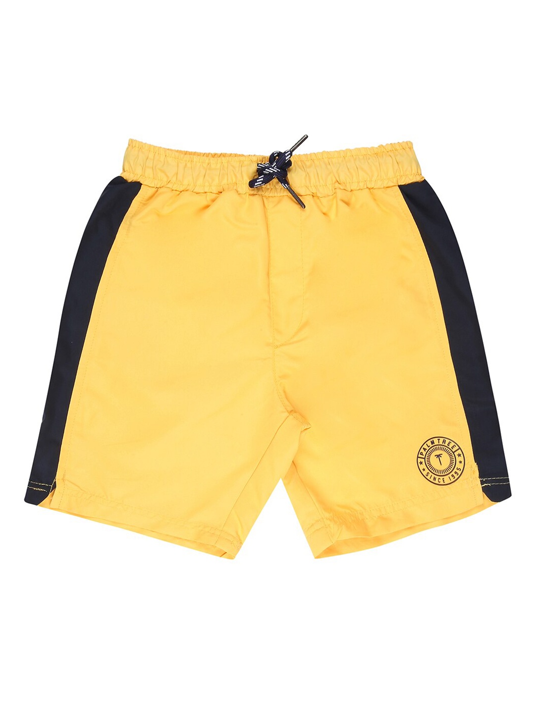 

Palm Tree Boys Cotton Shorts, Yellow