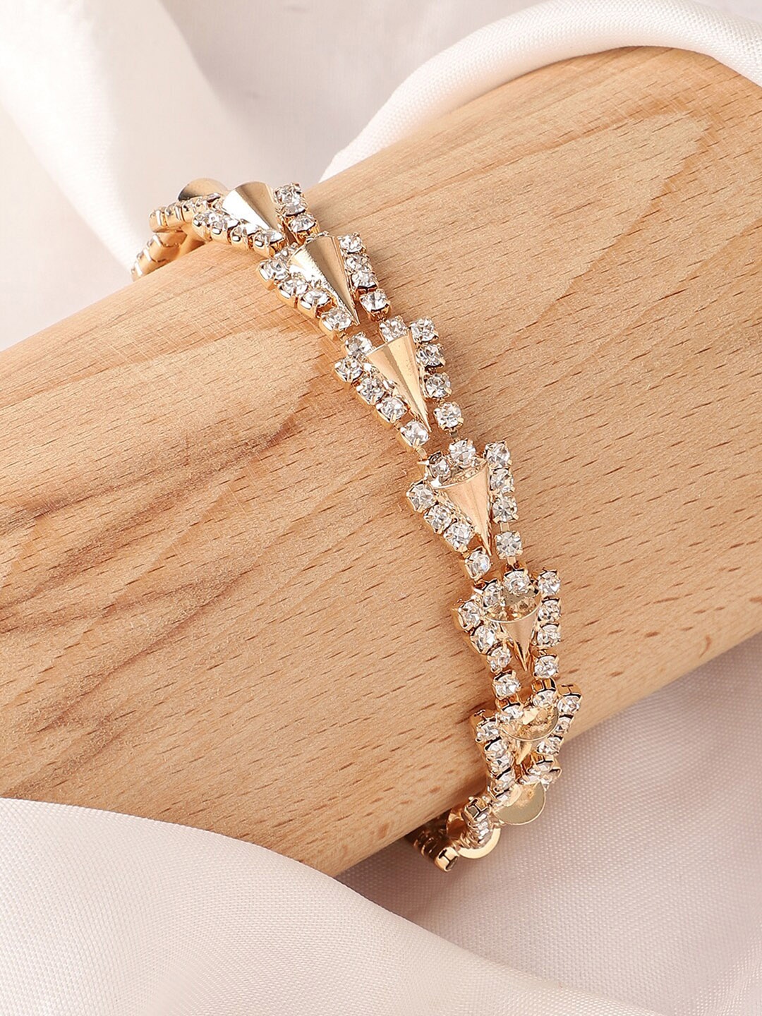

SOHI Women Gold-Plated Wraparound Bracelet