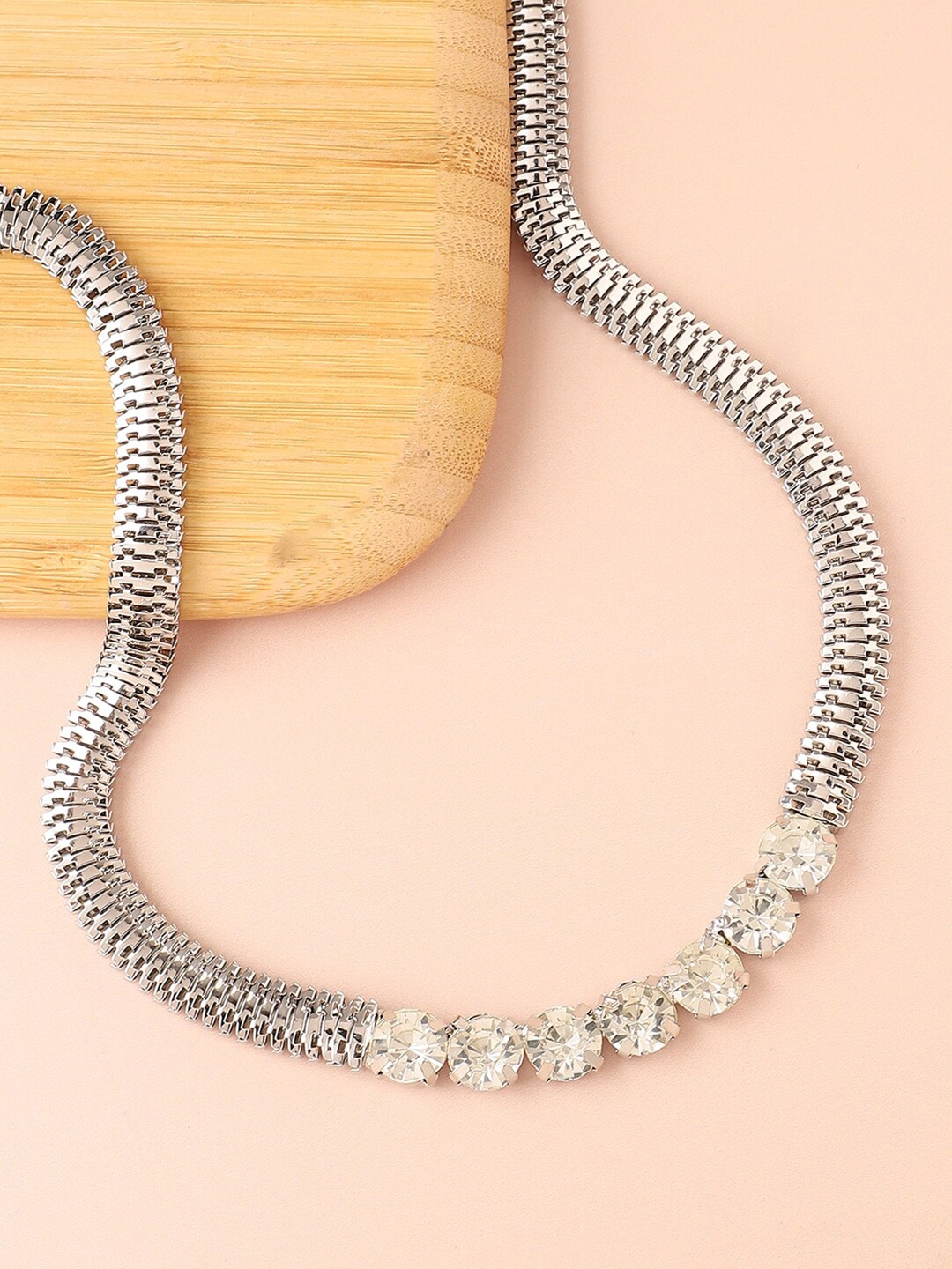 

SOHI Women Silver-Plated Necklace