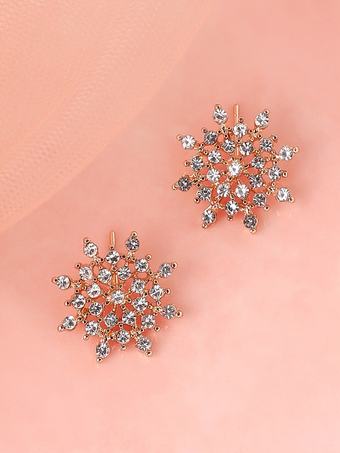 

SOHI Gold Plated Contemporary Studs Earrings