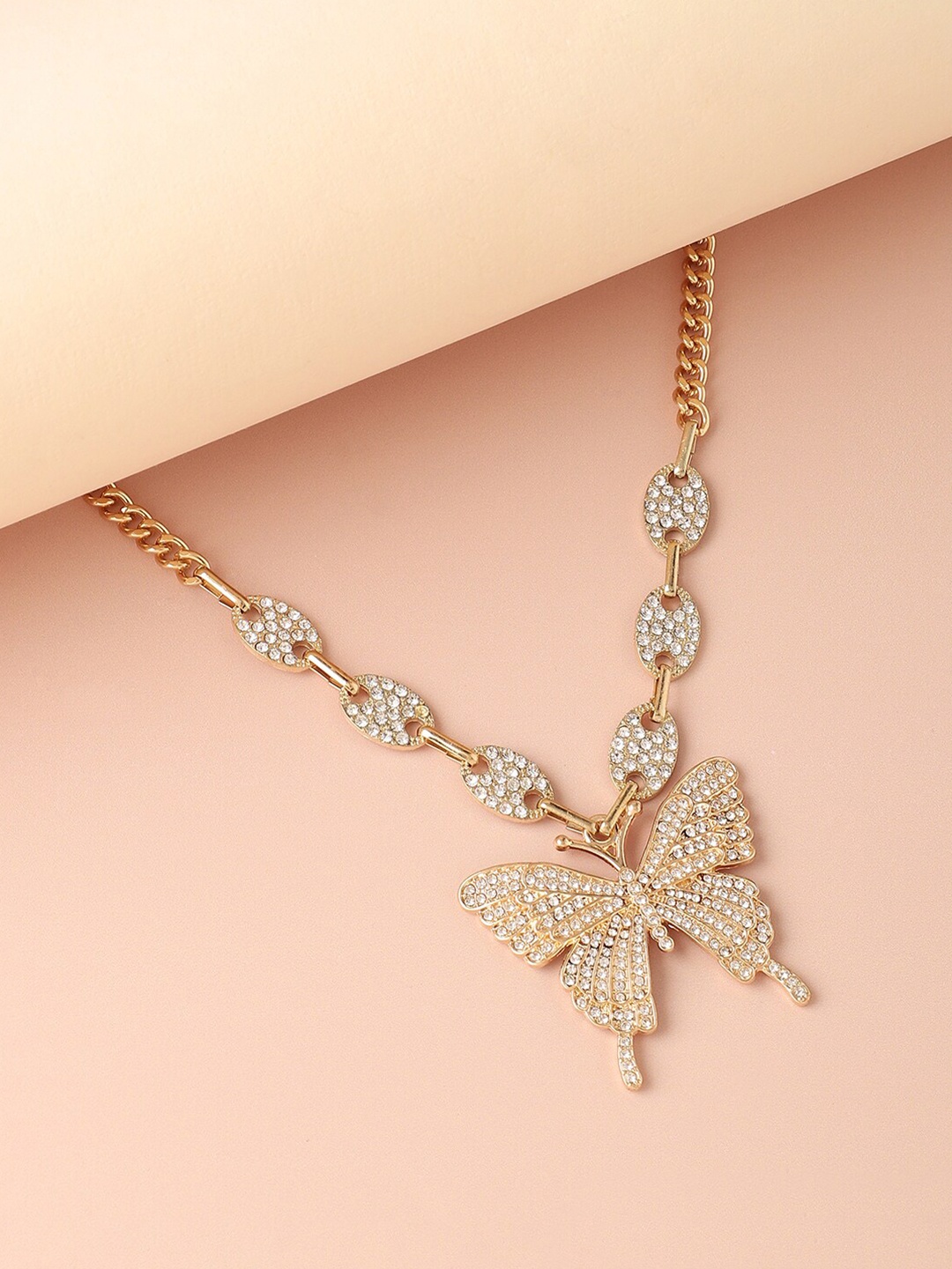 

SOHI Women Gold-Plated Necklace, White
