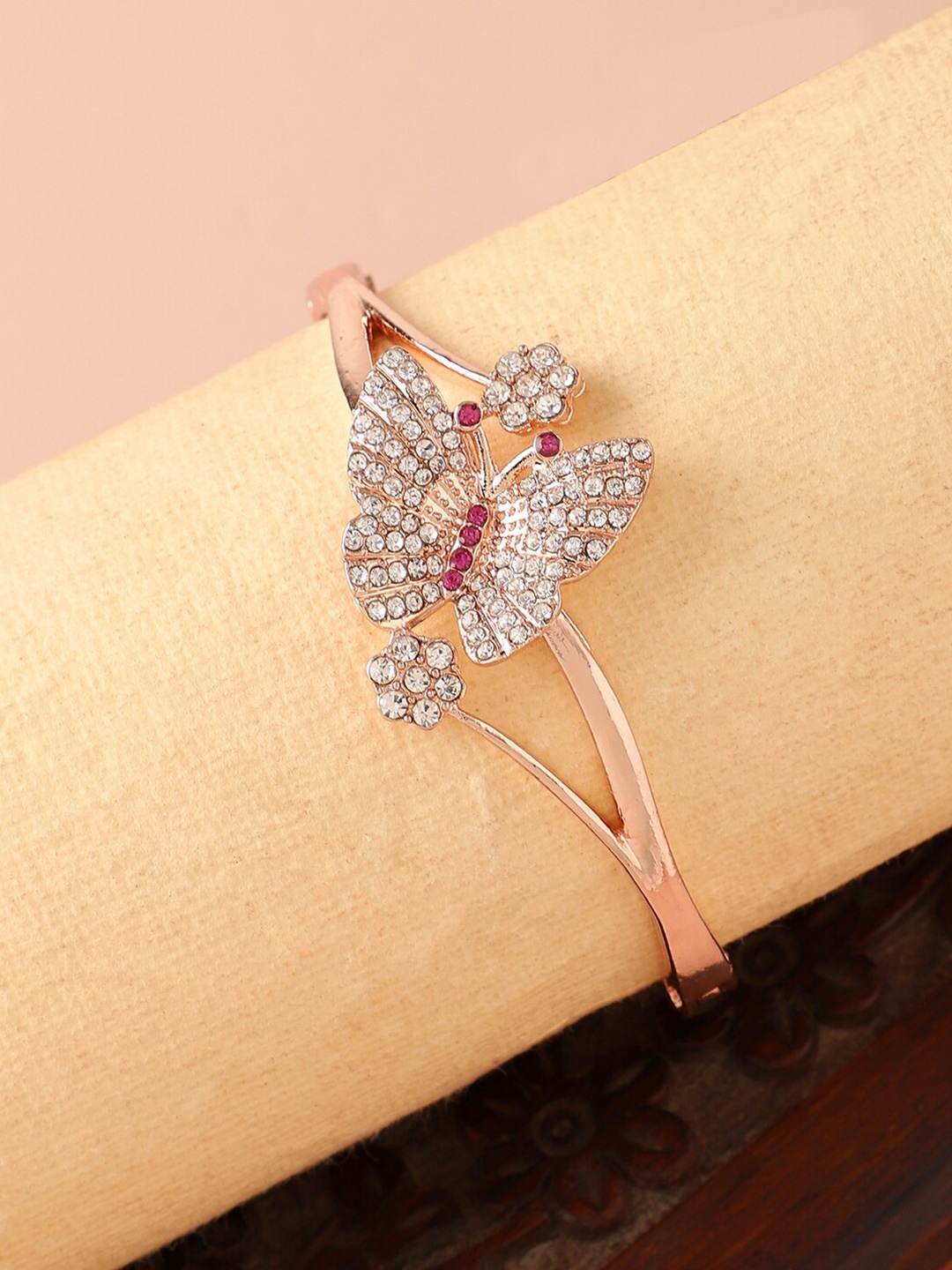 

SOHI Women Gold-Toned & White Gold-Plated Bangle-Style Bracelet