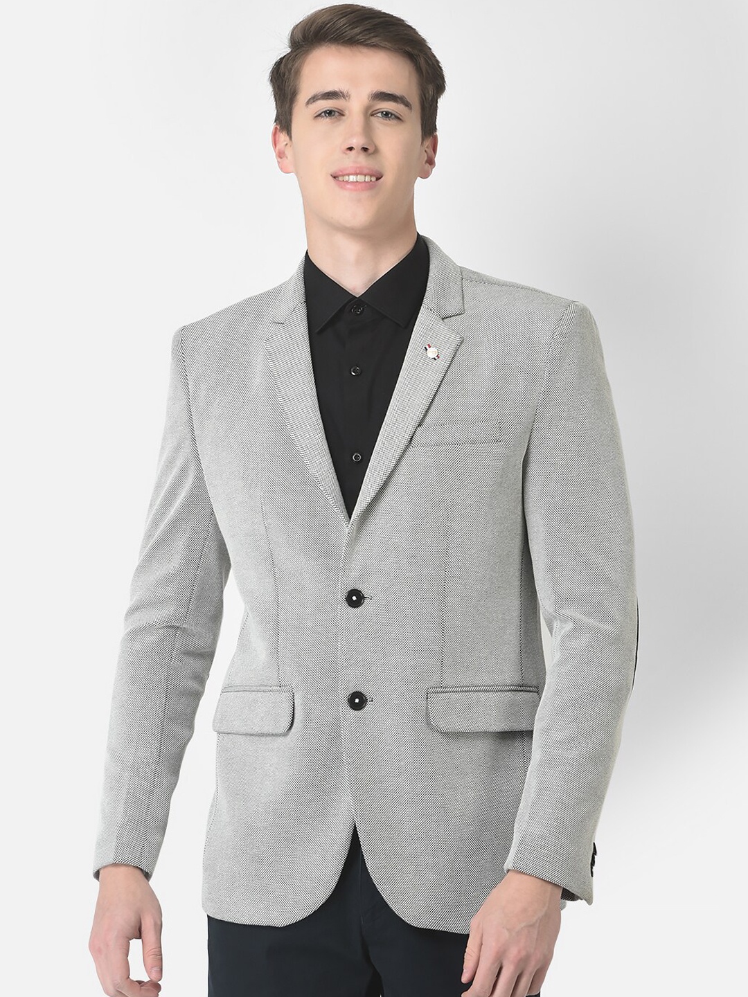 

Crimsoune Club Men Single-Breasted Blazer, Grey