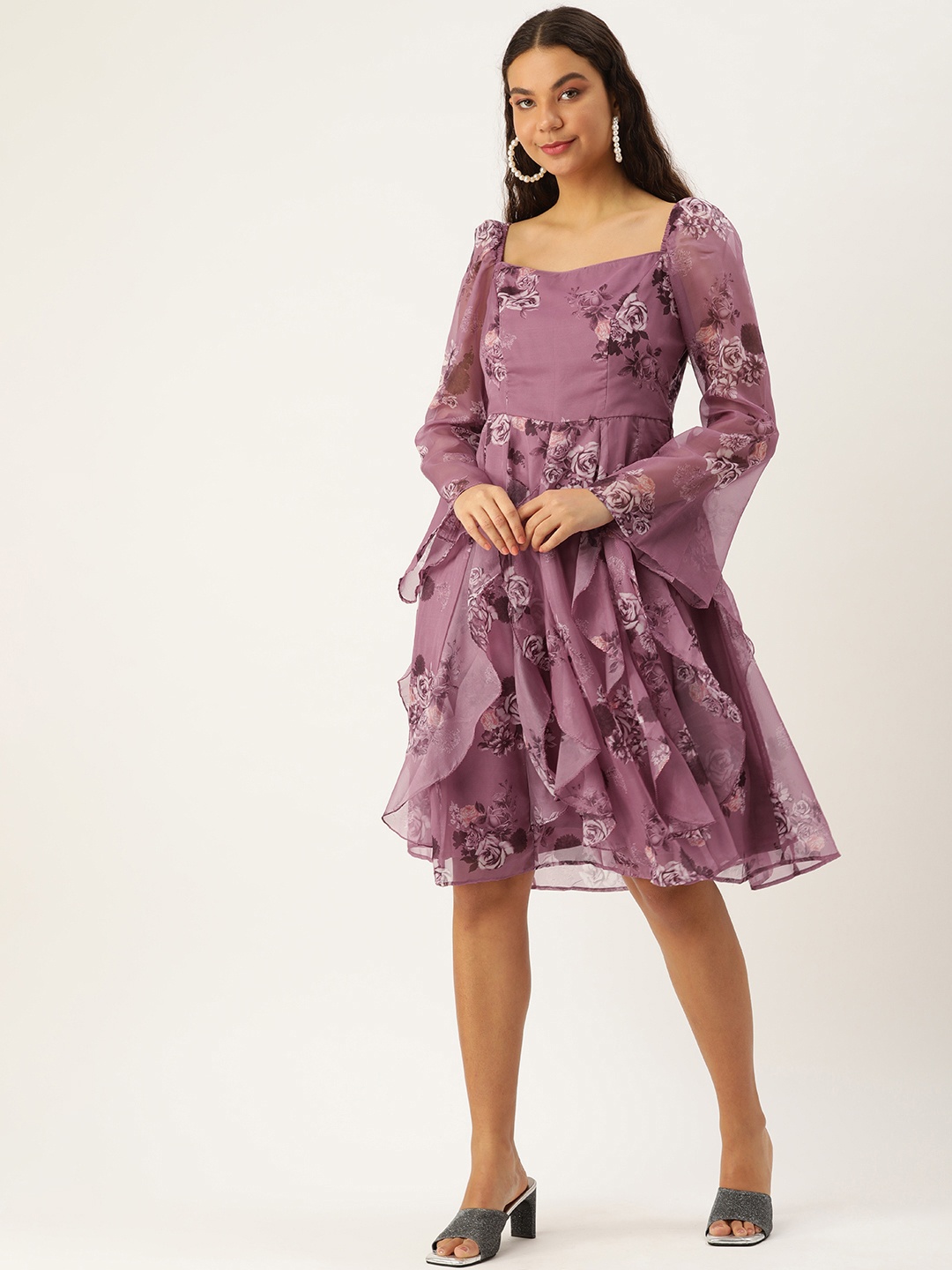 

Ethnovog Floral Dress, Mauve