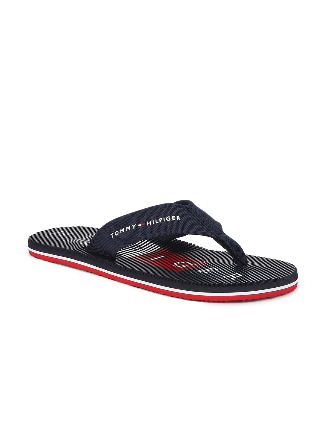 

Tommy Hilfiger Men Printed Thong Flip-Flops, Navy blue