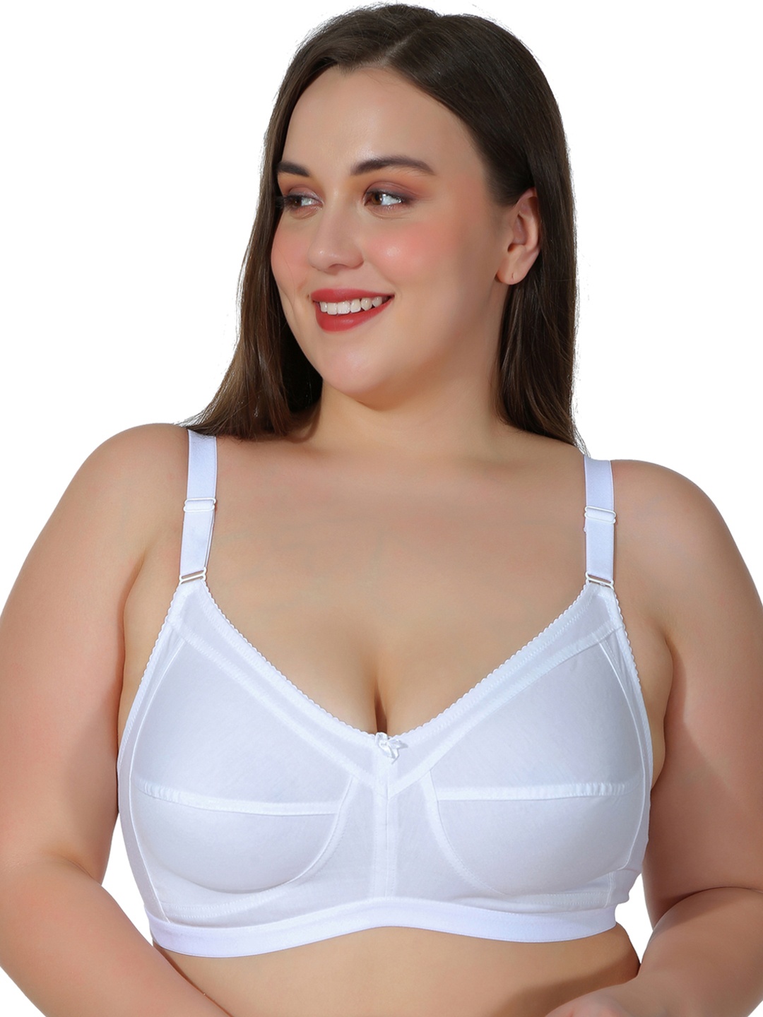 

Leading Lady Plus Size Non-Wired Full Coverage Non Padded Bra, White