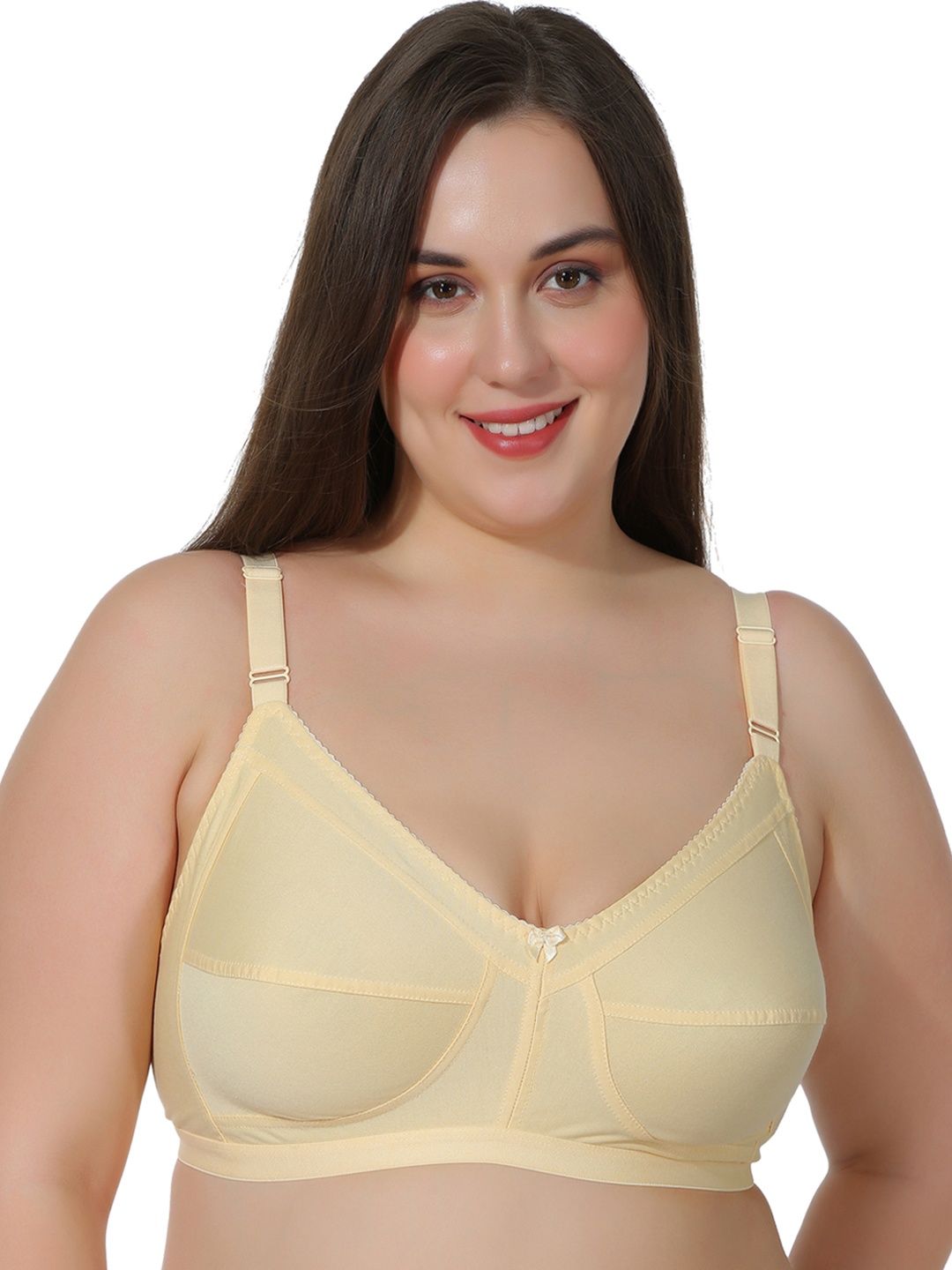 

Leading Lady Plus Size Non-Wired Full Coverage Non Padded Bra, Beige