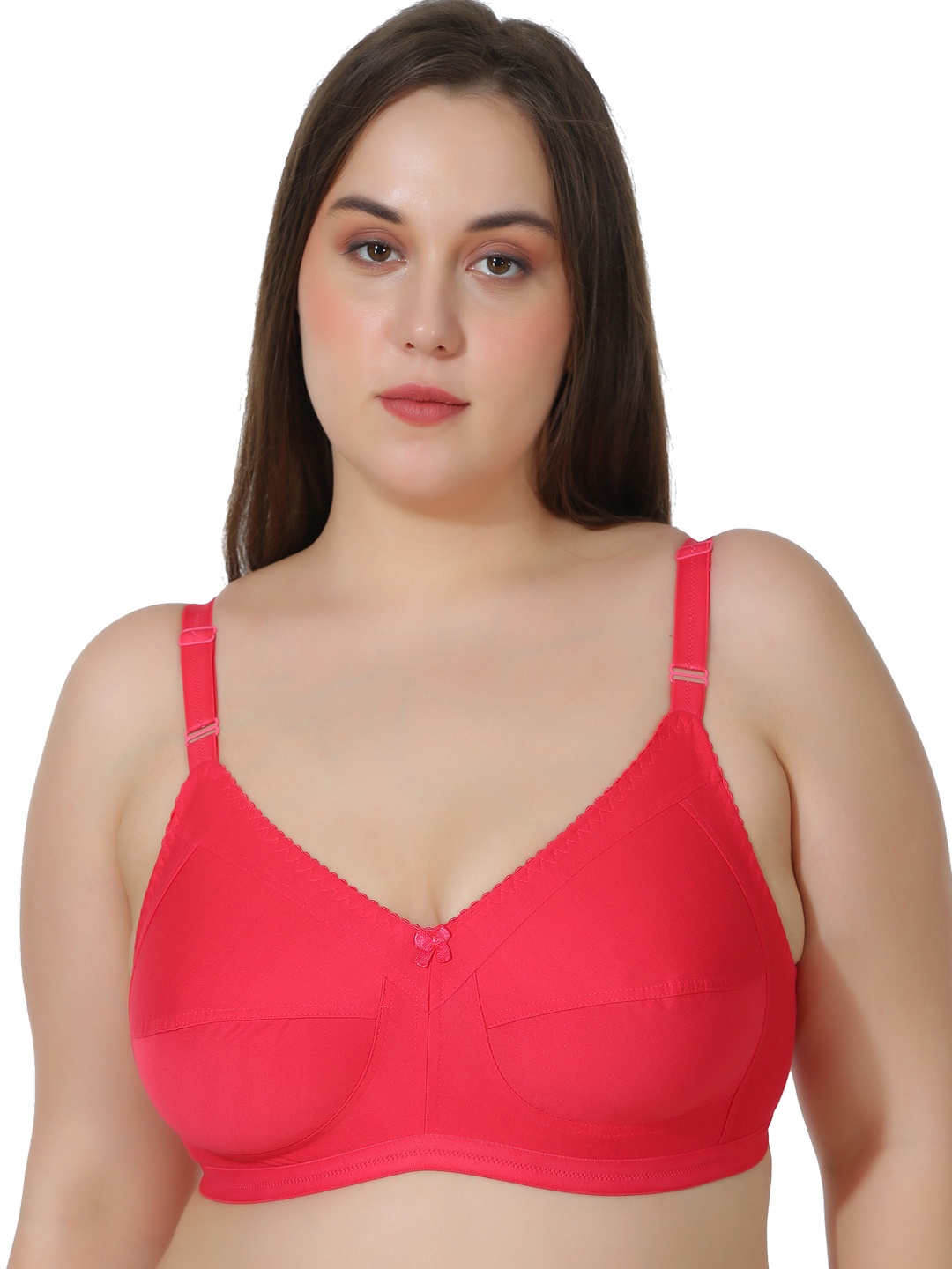 

Leading Lady Plus Size Non-Wired Full Coverage Non Padded Bra, Coral