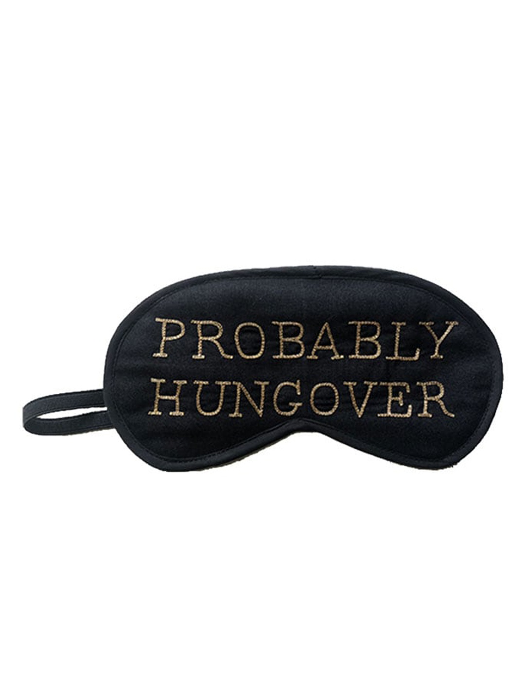 

BandBox Embroidered Cotton Eye Mask, Black