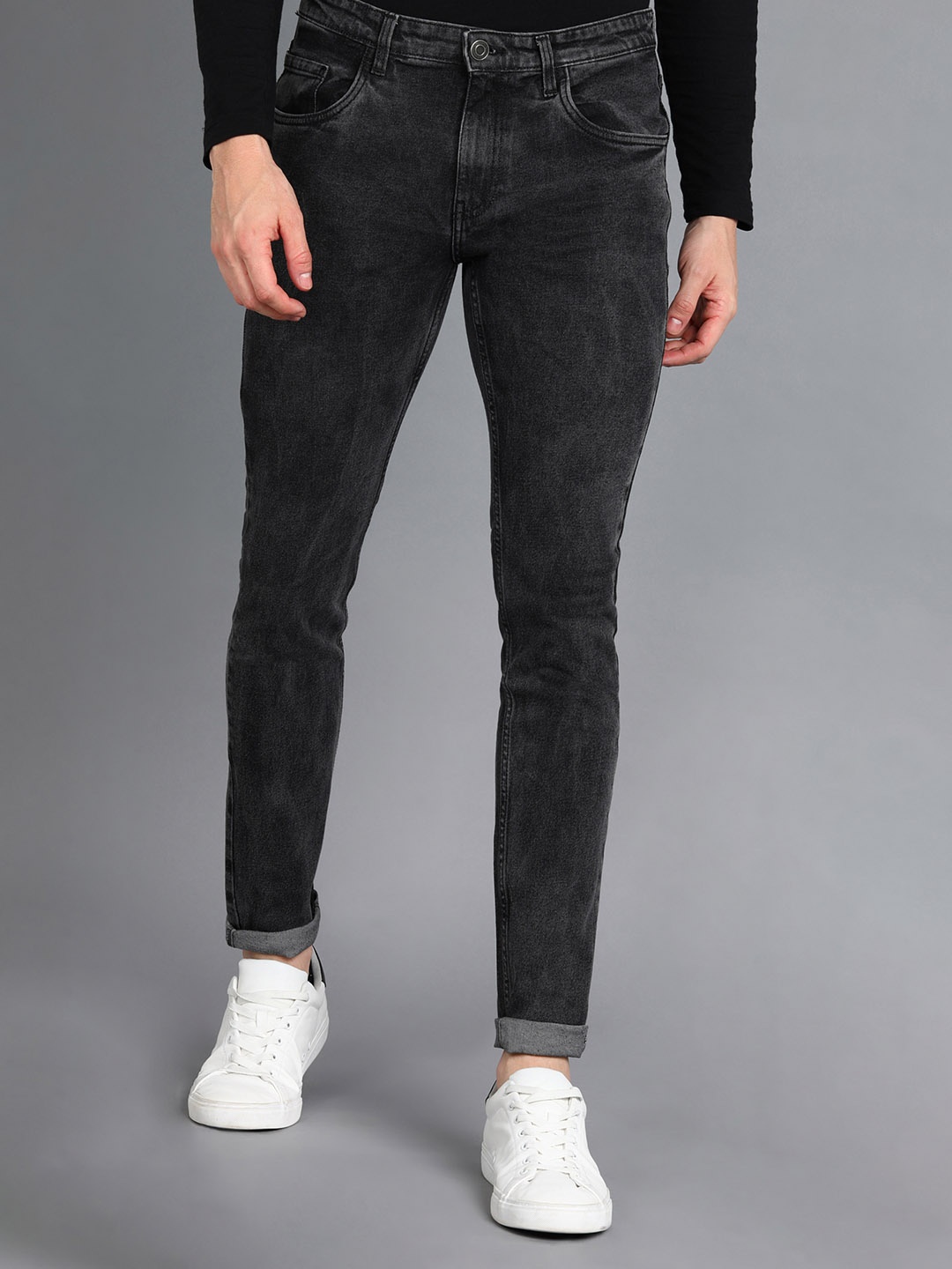 

Urbano Fashion Men Slim Fit Stretchable Cotton Jeans, Grey