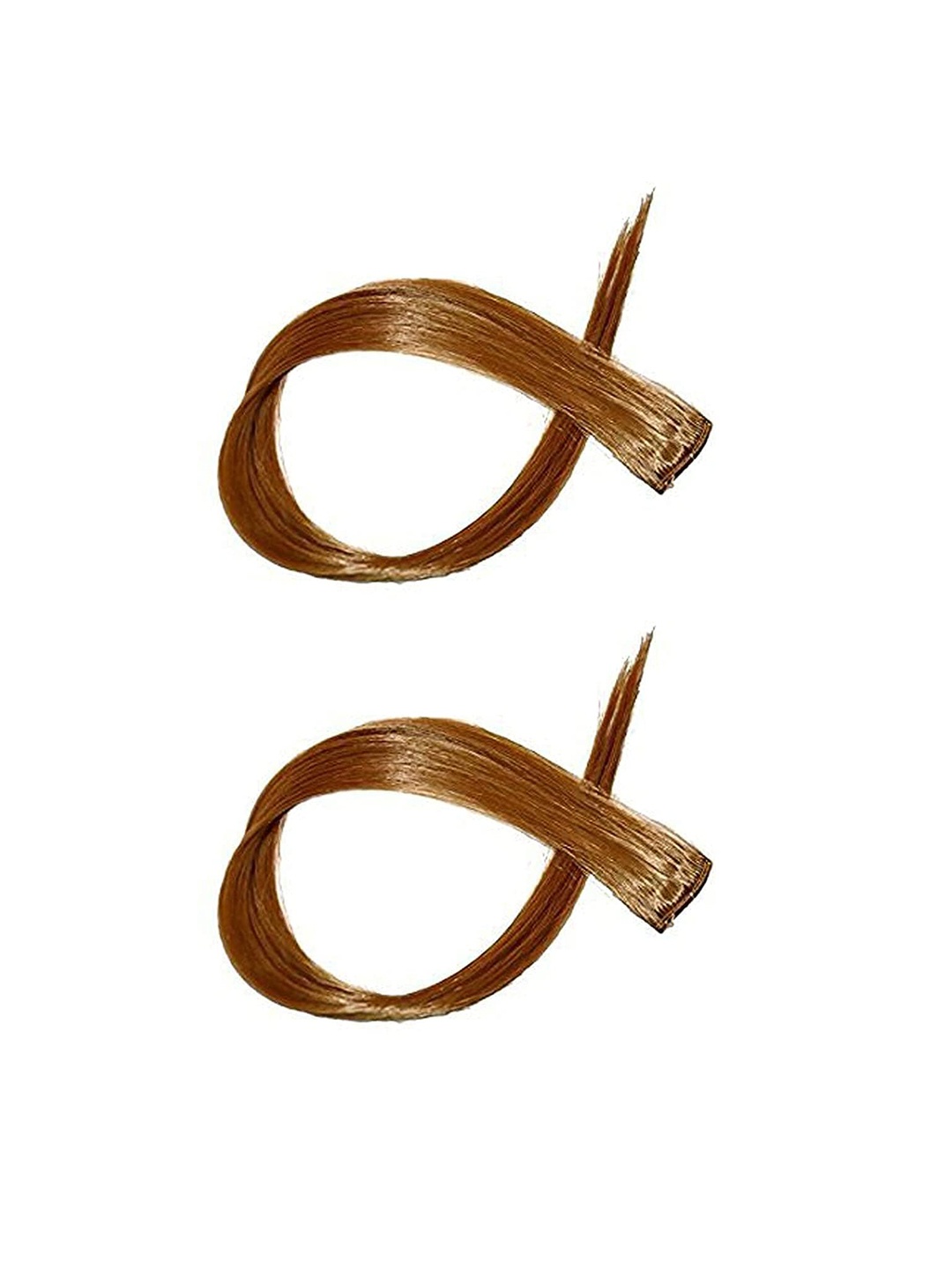 

CHANDERKASH Set of 2 Straight Single Clip Hair Streak Color Hair Extension - Brown