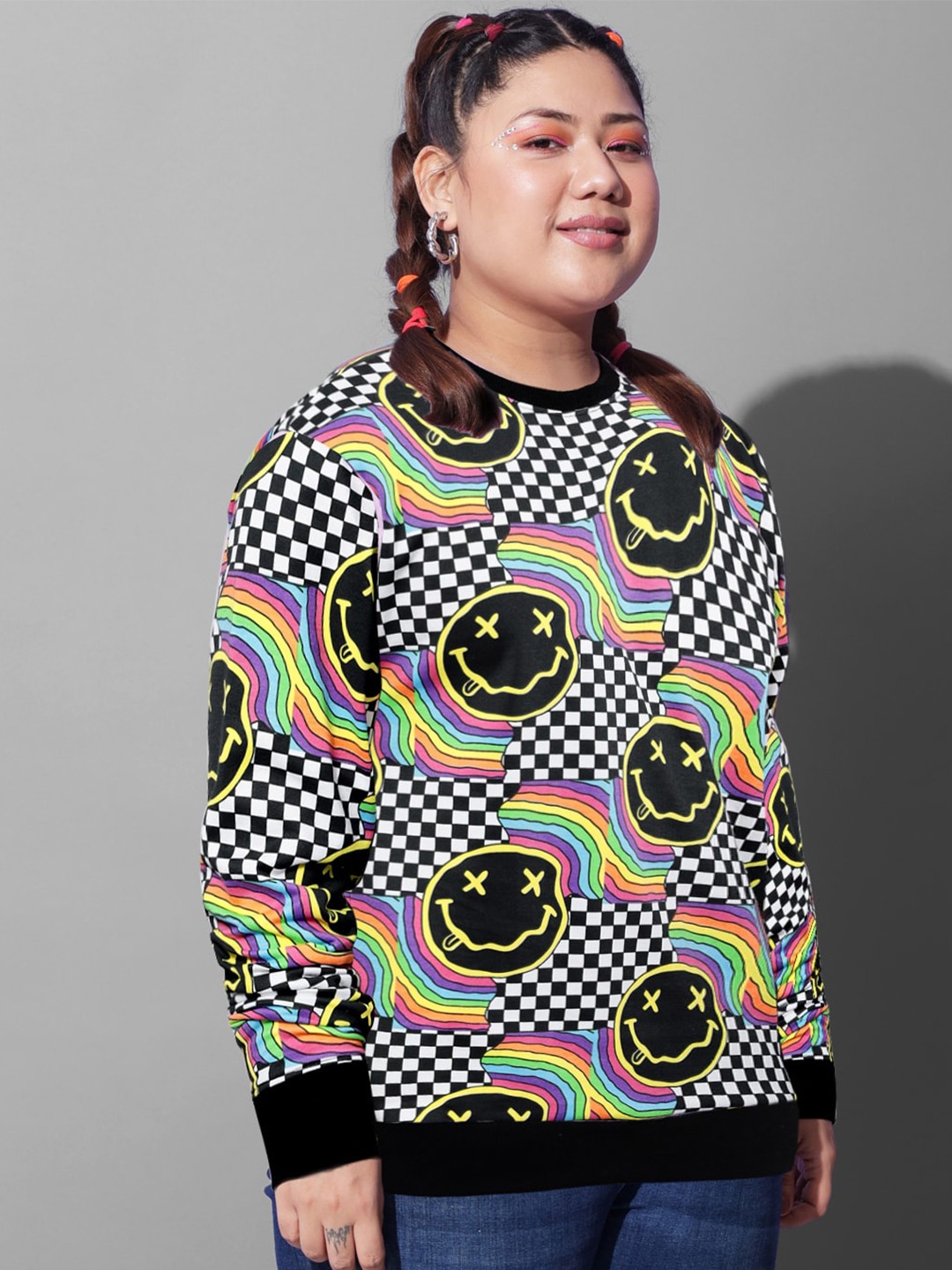 

BEYOUND SIZE - THE DRY STATE Women Multicoloured Printed Sweatshirt, Multi