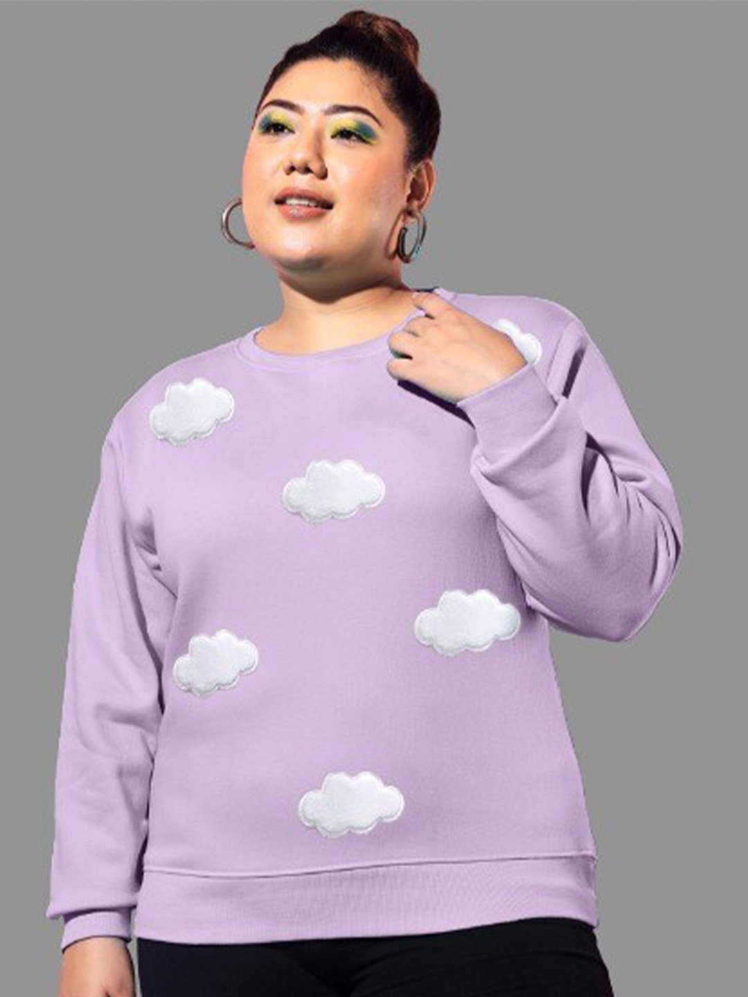 

BEYOUND SIZE - THE DRY STATE Women Purple Sweatshirt