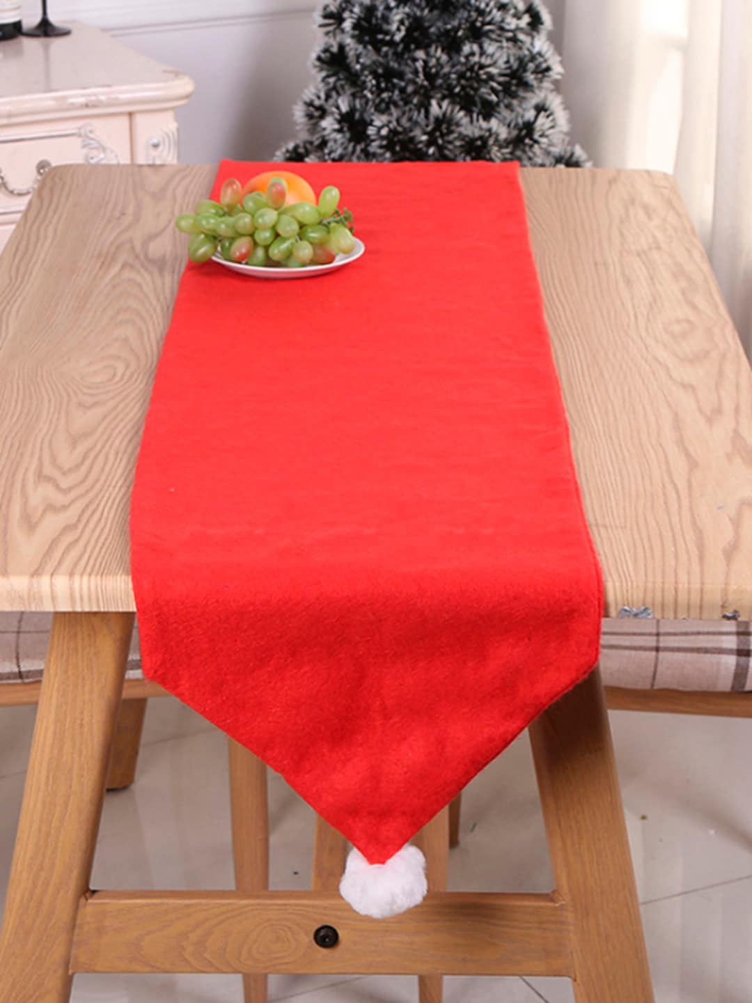 

Crazy Corner Red Christmas Table Runner
