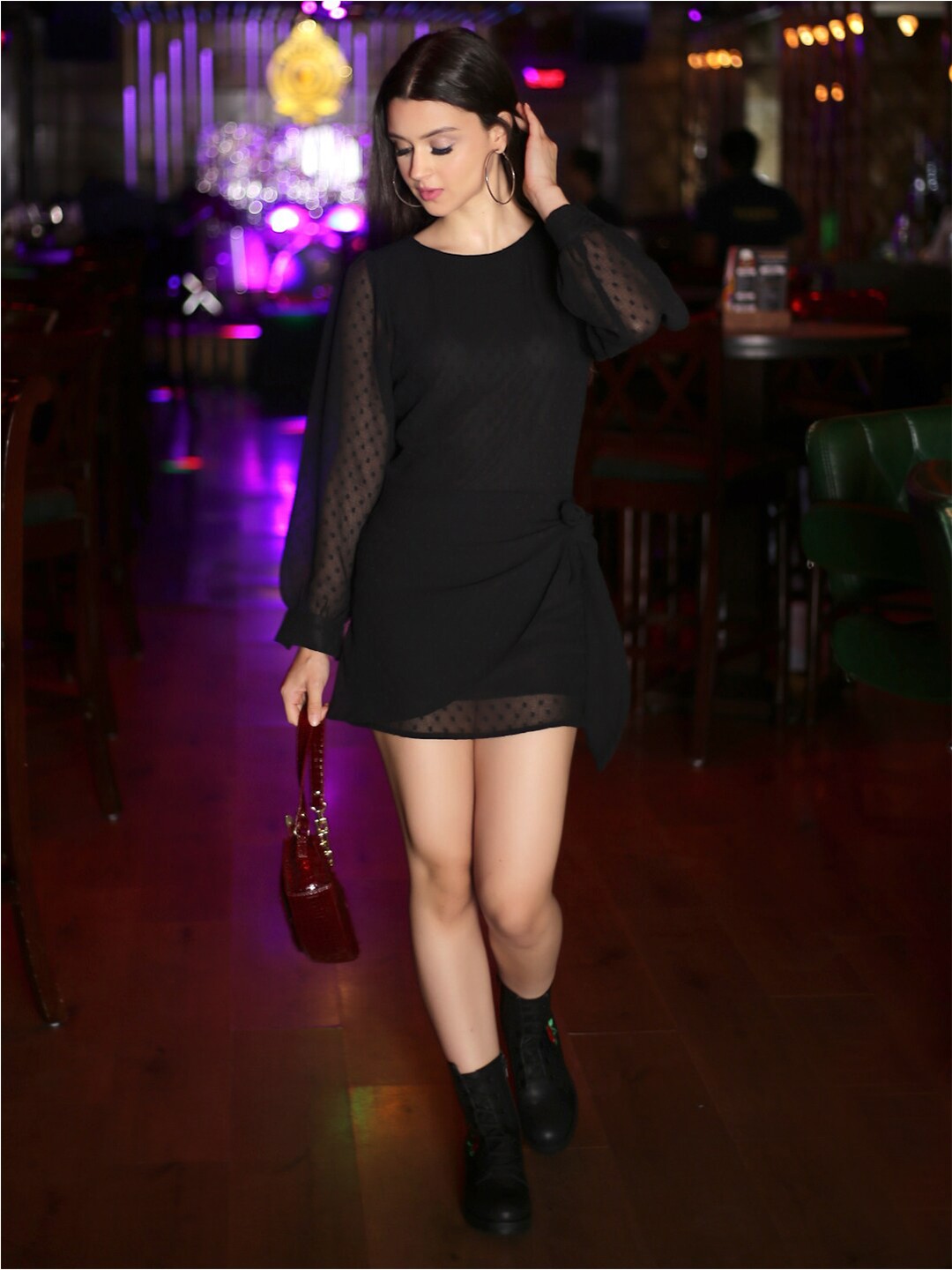 

Sera Sheath Mini Dress, Black