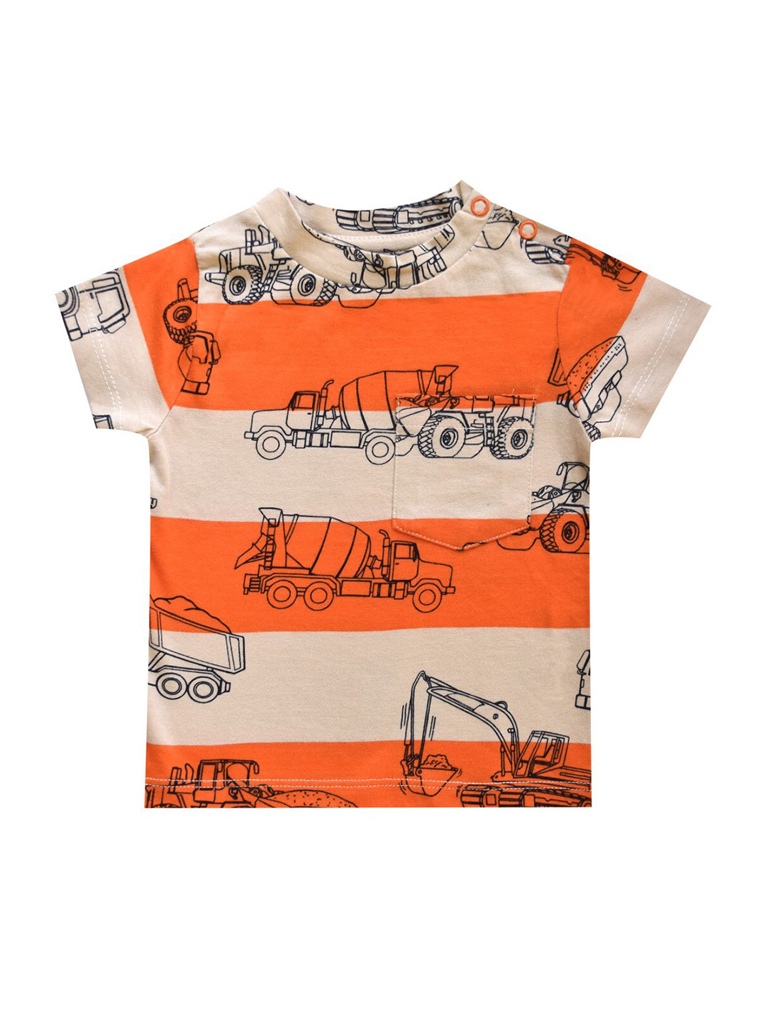 

milou Boys Colourblocked Pure Cotton T-shirt, Orange