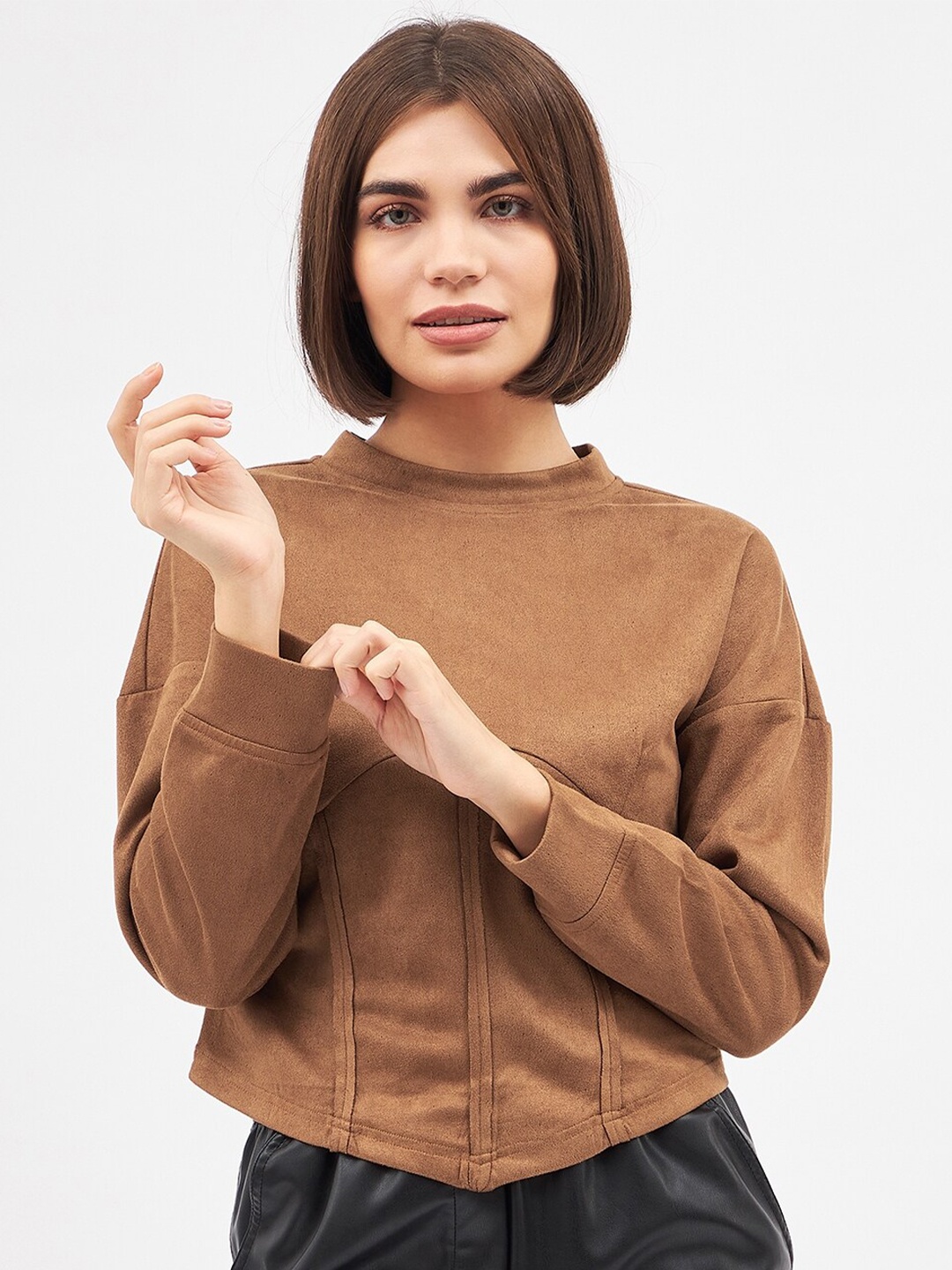 Kibo Round Neck Sweatshirt, Tan