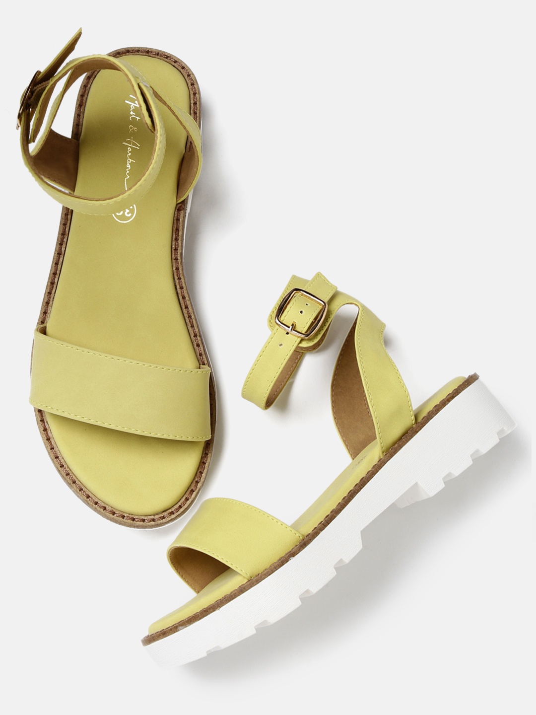 

Mast & Harbour Women Yellow Flatforms