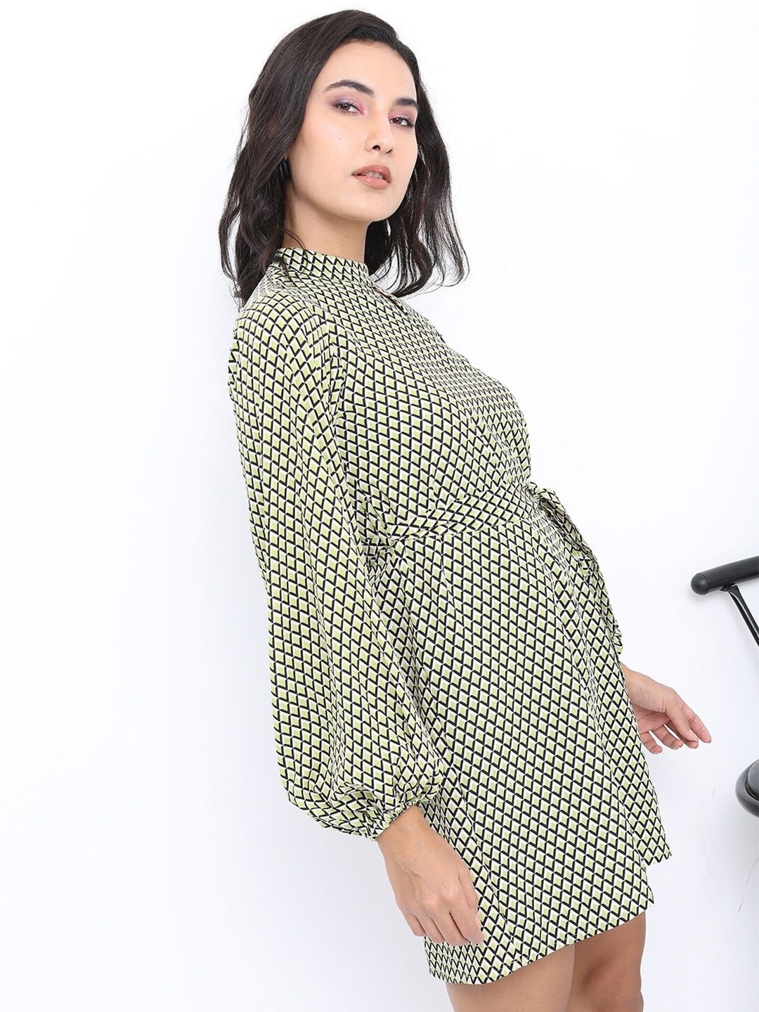 

Tokyo Talkies Keyhole Neck Dress, Green