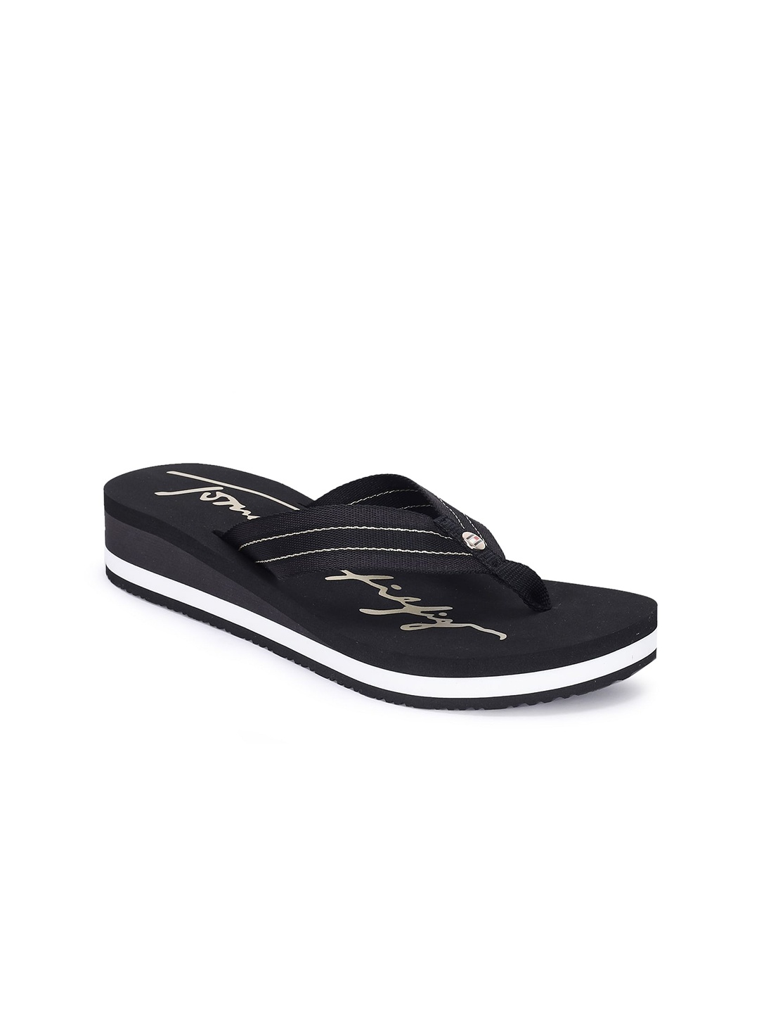 

Tommy Hilfiger Women Printed Thong Flip-Flops, Black