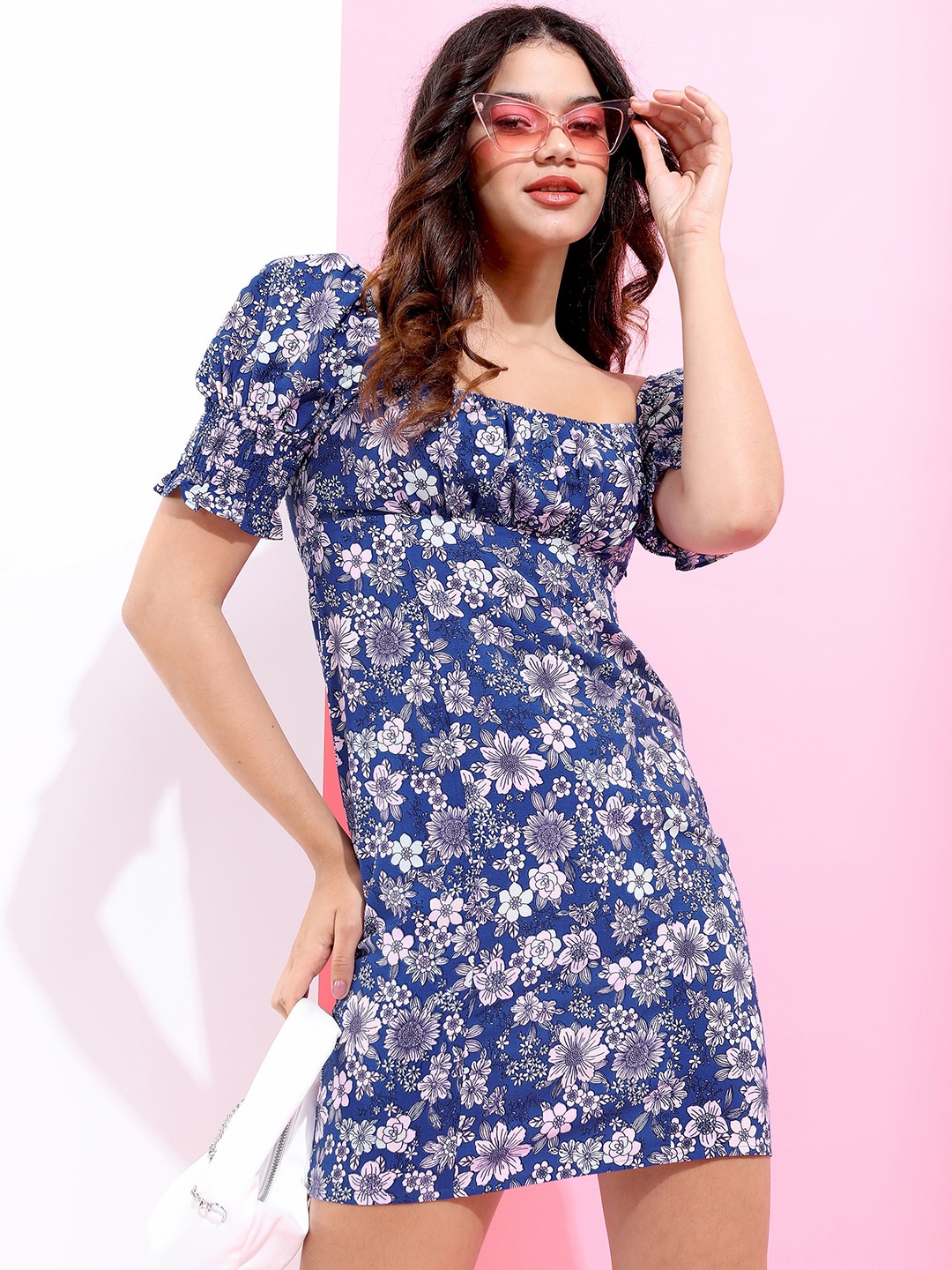 

Tokyo Talkies Floral Mini Sheath Dress, Blue
