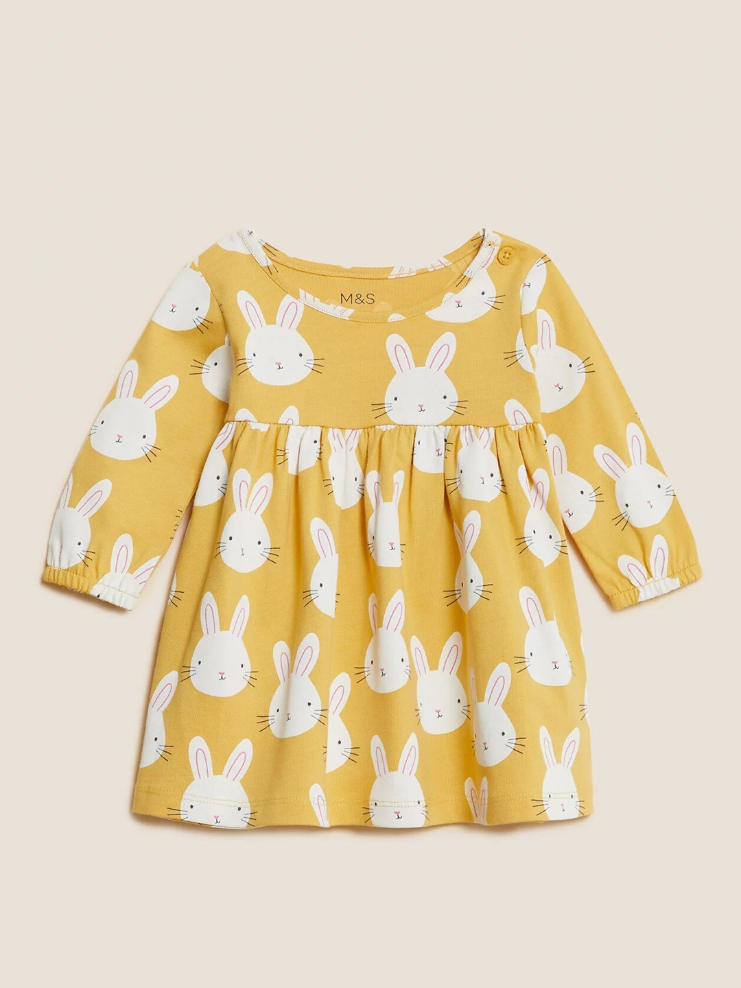 

Marks & Spencer Girls Printed Empire Pure Cotton Dress, Mustard