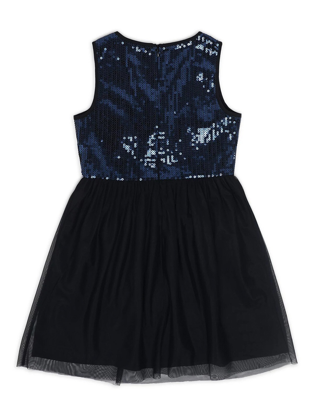 

Marks & Spencer Girls Embellished Sequined Fit And Flare Dress, Navy blue
