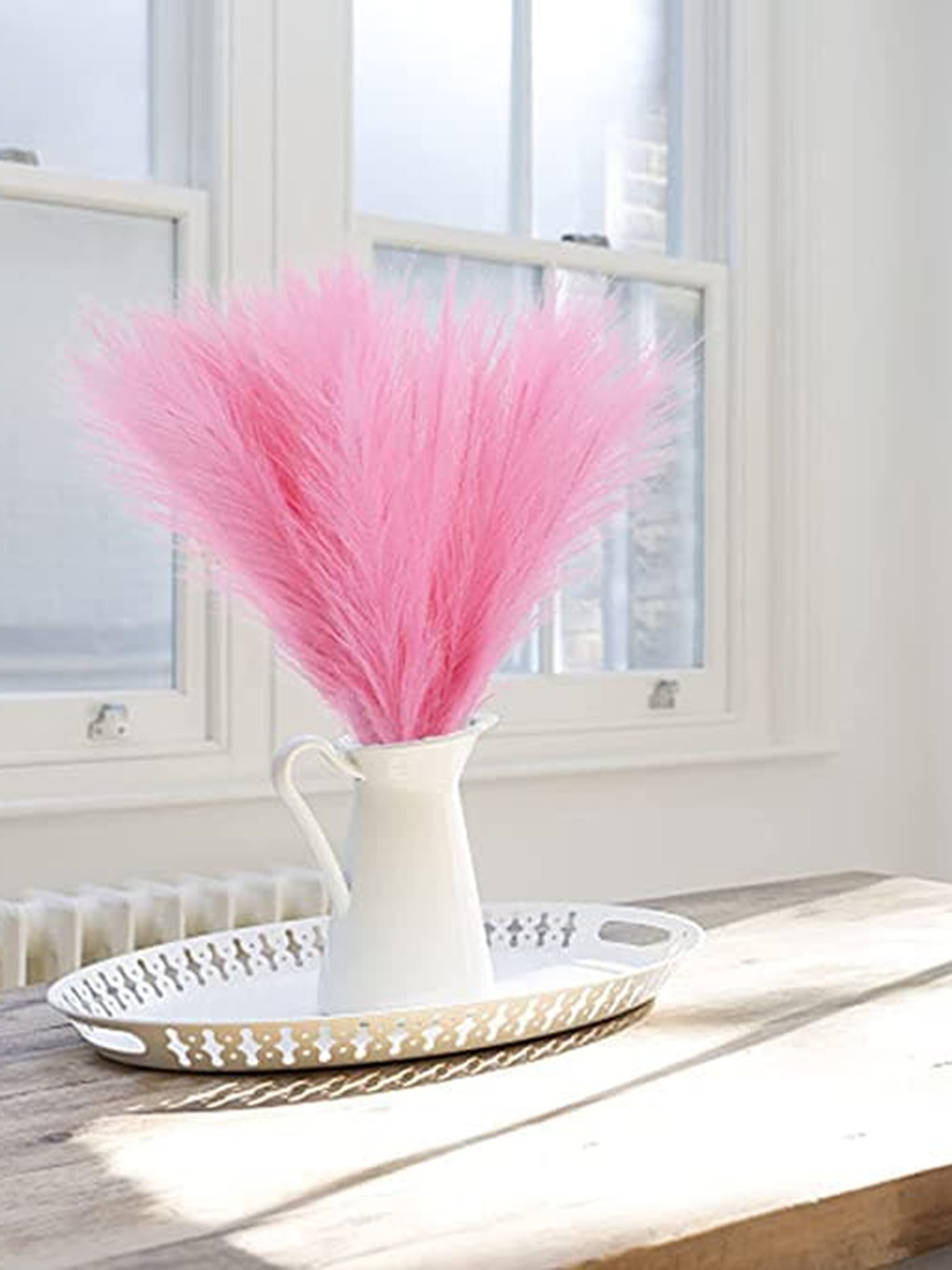 

BS AMOR Set Of 2 Pink Grass BunchArtificial Flowers