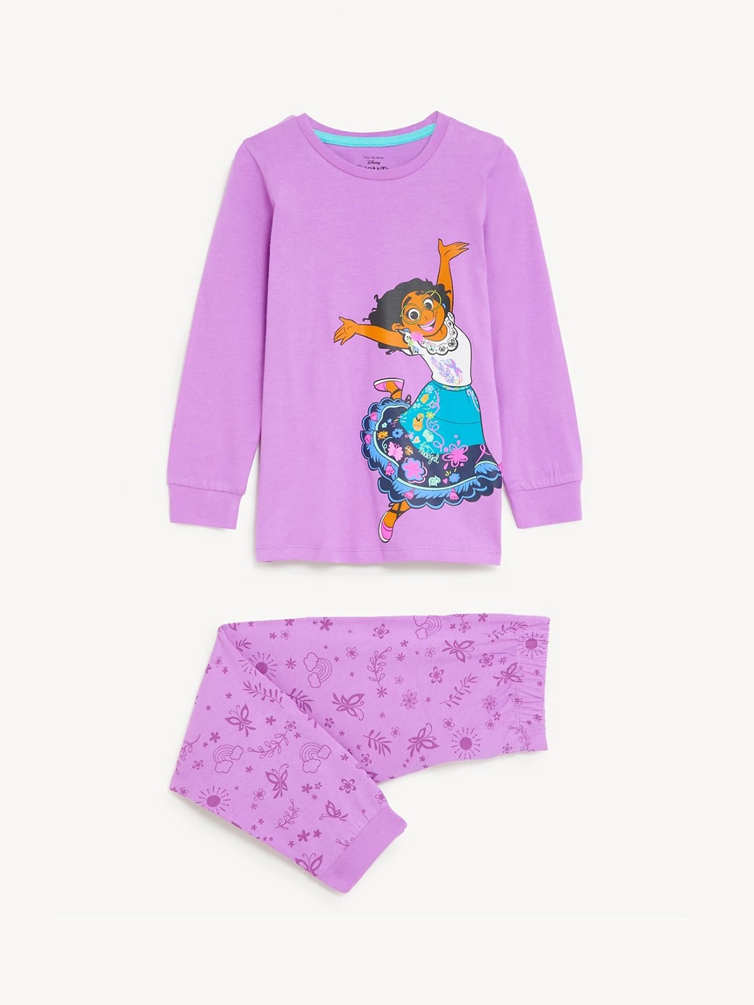 

Marks & Spencer Girls Printed Night suit, Purple