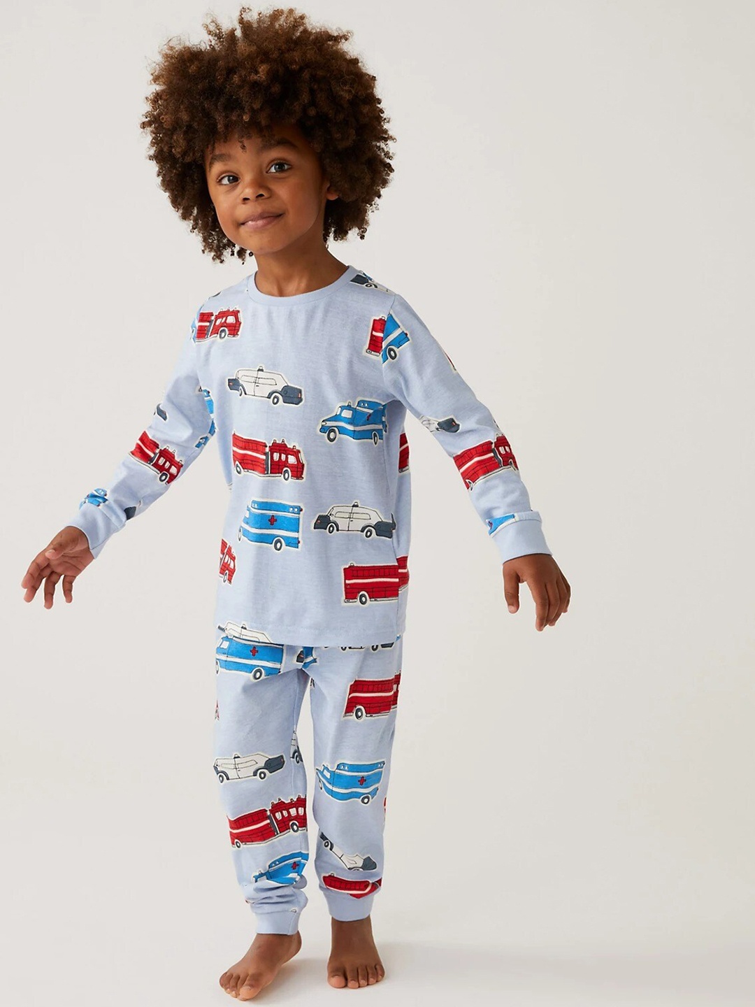 

Marks & Spencer Boys Printed Night suit, Blue