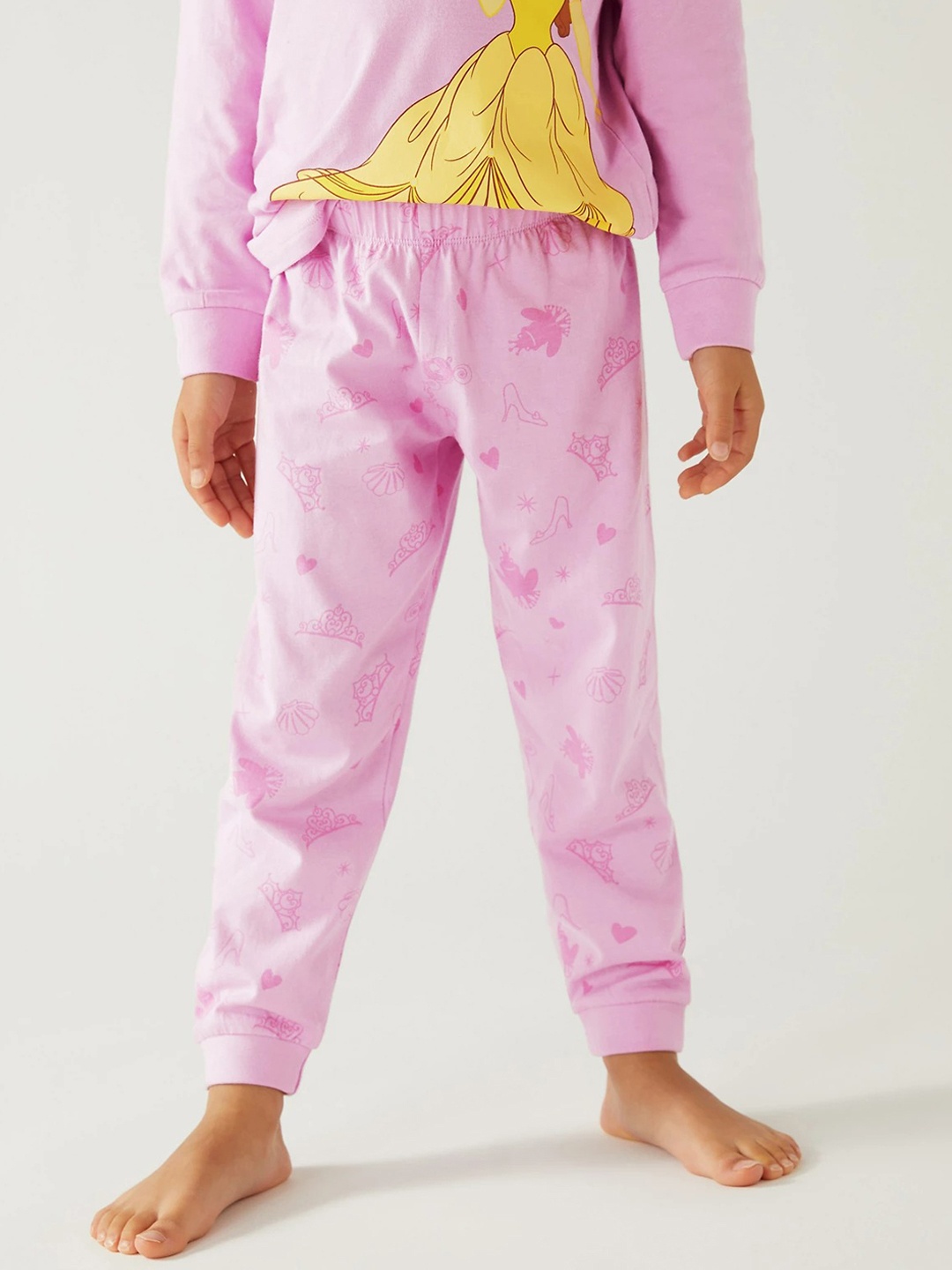 

Marks & Spencer Girls Printed Night suit, Pink