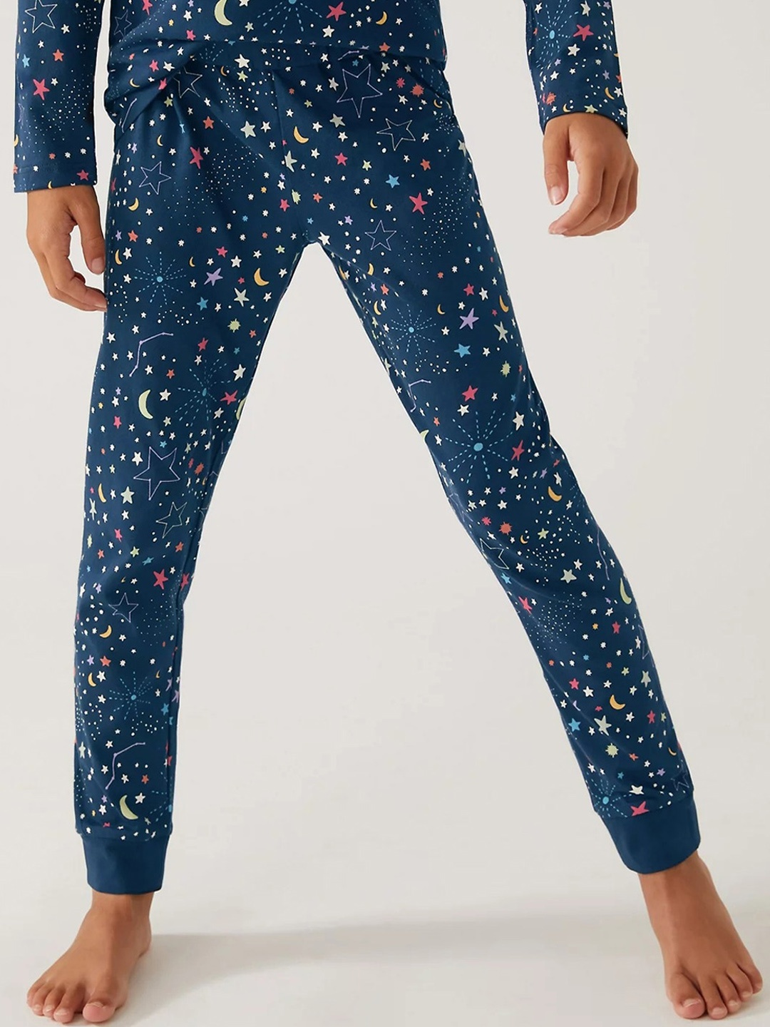 

Marks & Spencer Girls Printed Night suit, Navy blue