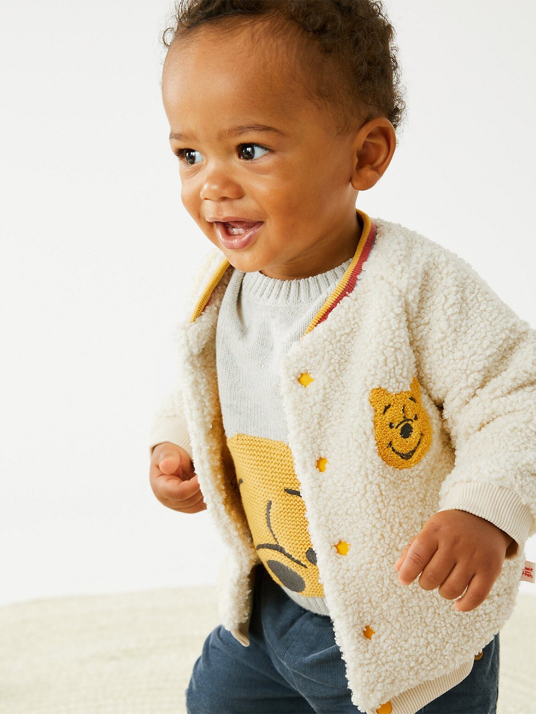 

Marks & Spencer Kids Printed Front Open Sweatshirt, Cream