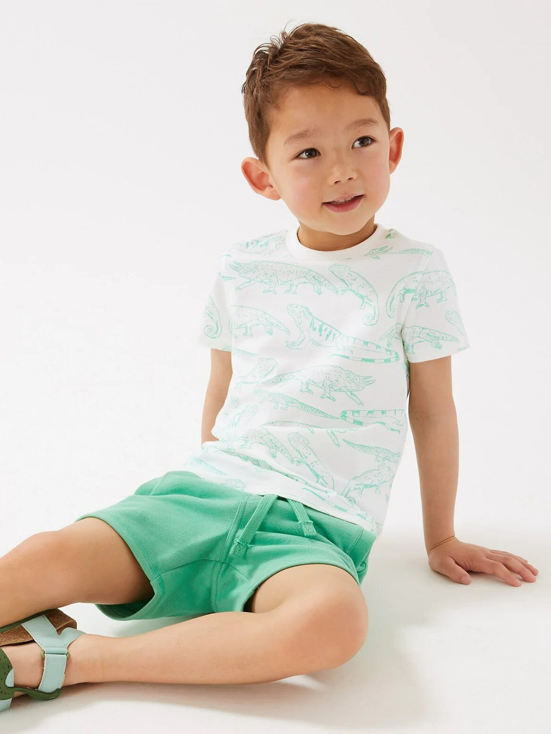 

Marks & Spencer Boys Printed Pure Cotton T-shirt, White