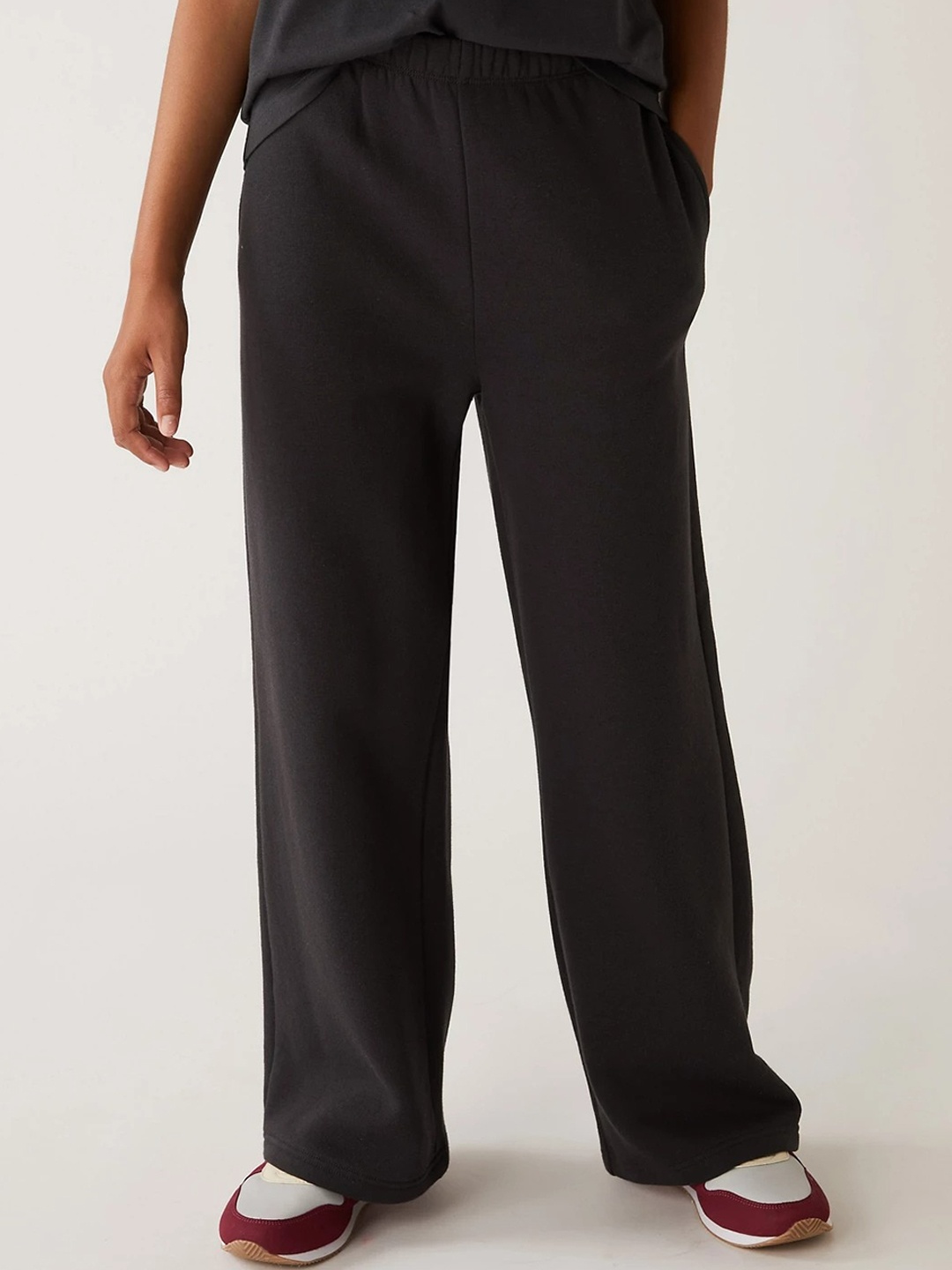 

Marks & Spencer Girls High-Rise Trousers, Black