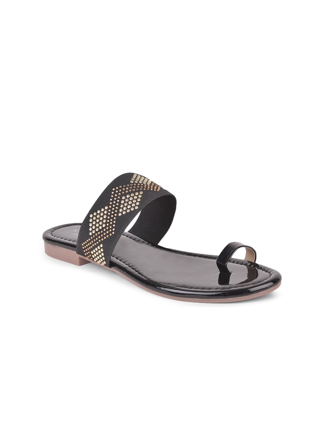 

SALARIO Women Embellished One Toe Flats, Black