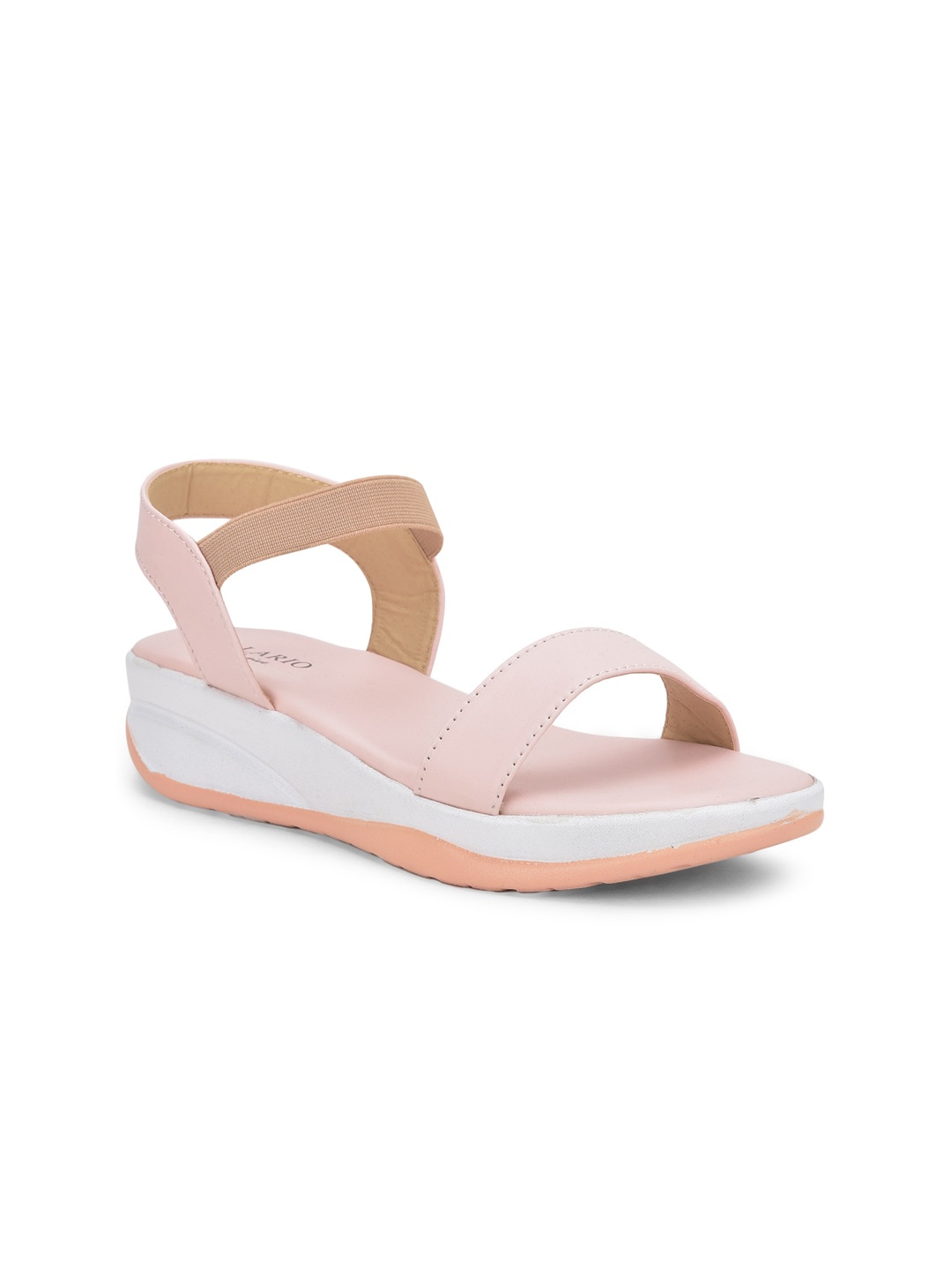 

SALARIO Women Colourblocked Open Toe Flats, Pink