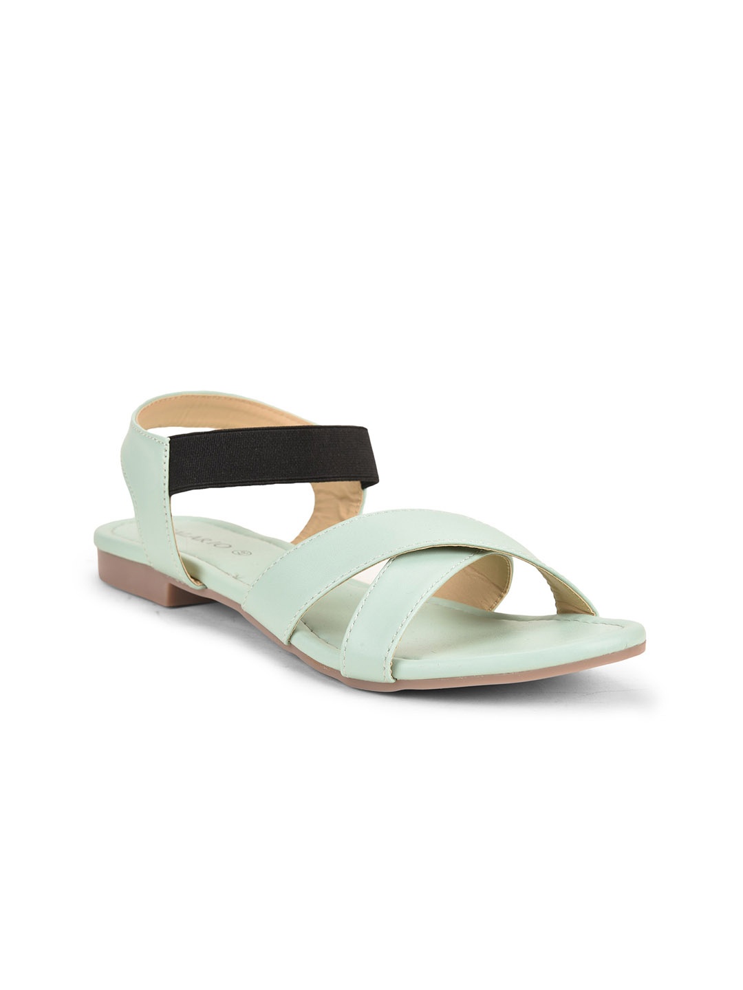 

SALARIO Women Open Toe Flats, Sea green