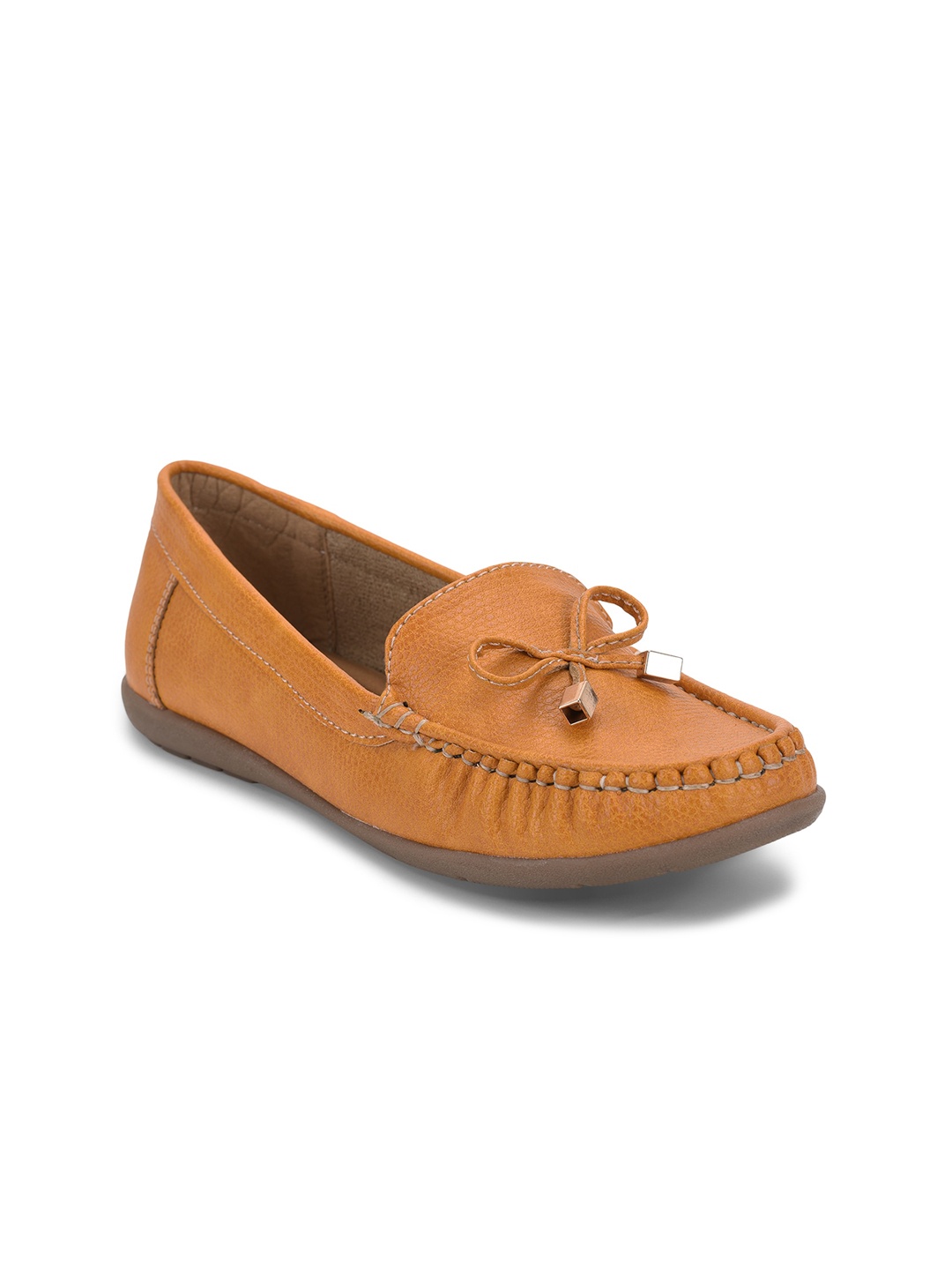 

SALARIO Women Bows Embellished Ballerinas Flats, Tan