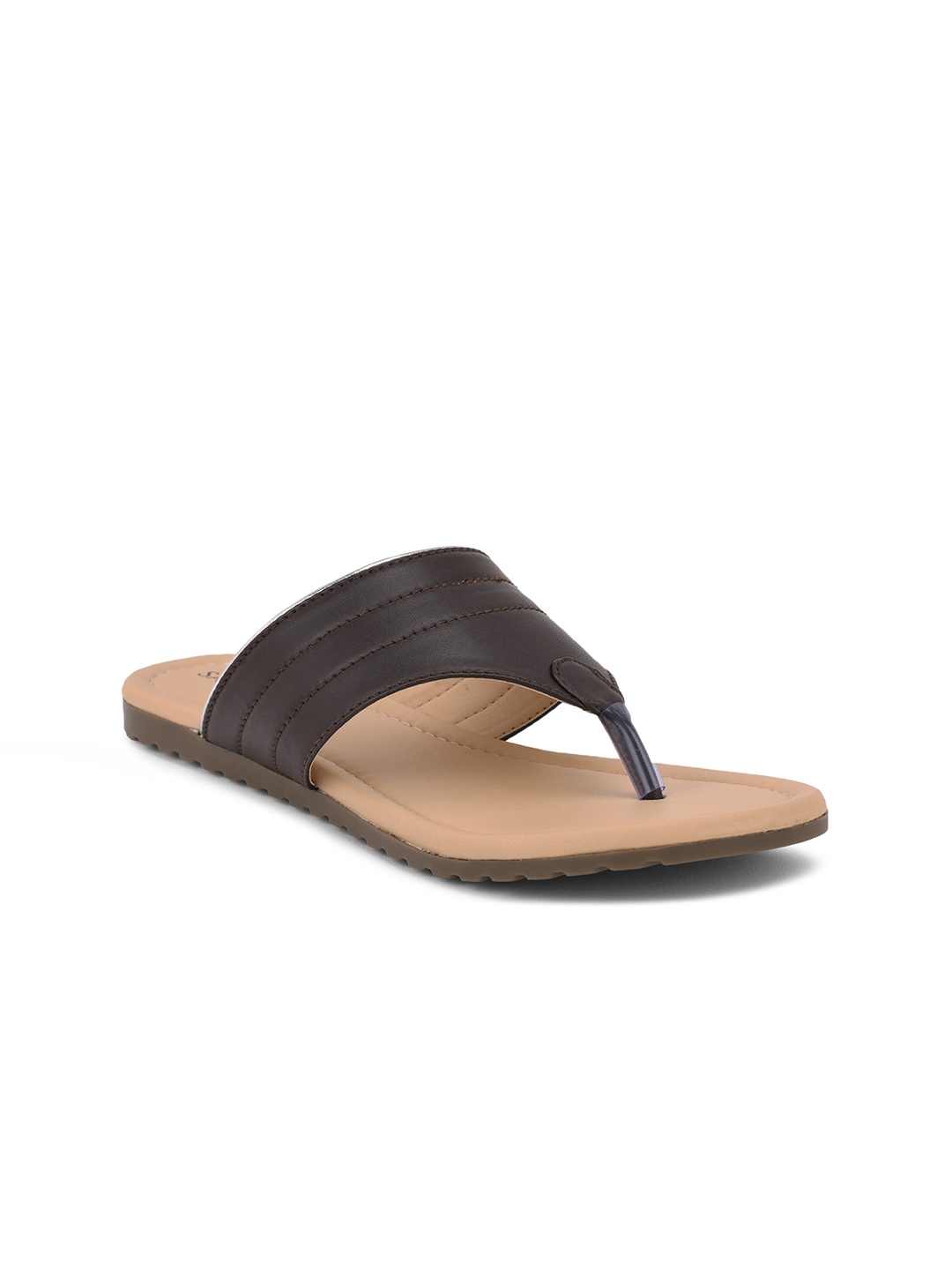 

SALARIO Women T-Strap Flats, Brown