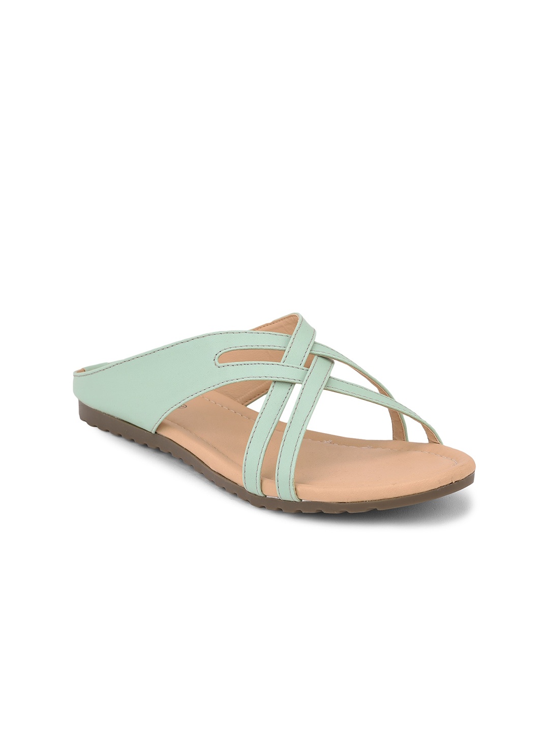 

SALARIO Women Open Toe Flats, Sea green