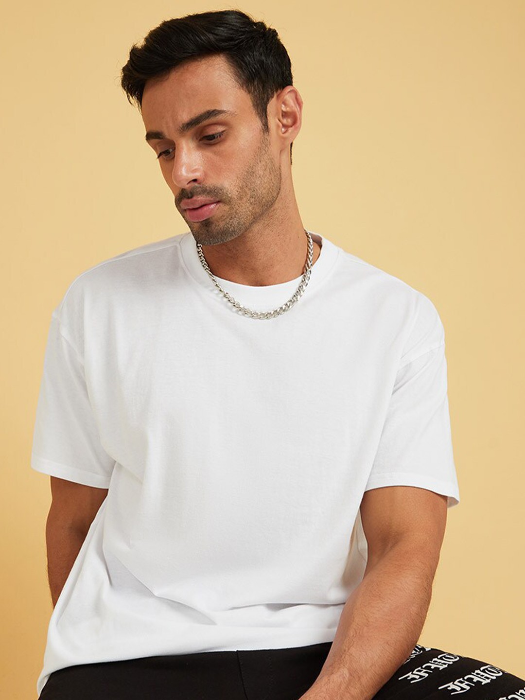 

Styli Men Oversized Cotton T-shirt, White