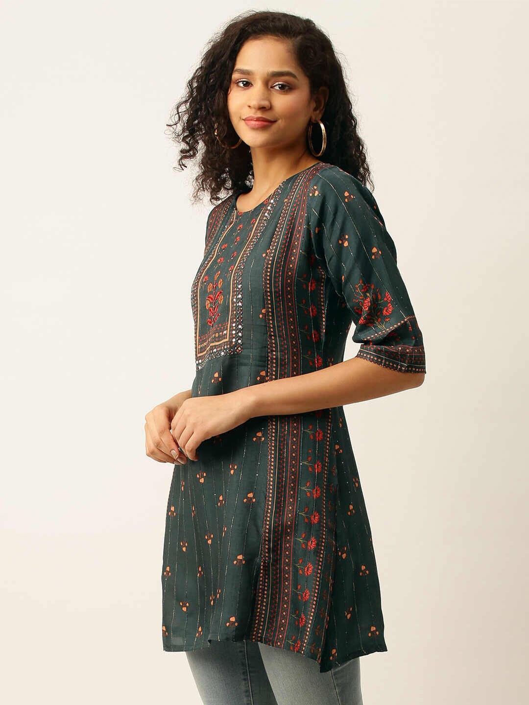 

ZOLA Floral Printed Tunic, Green
