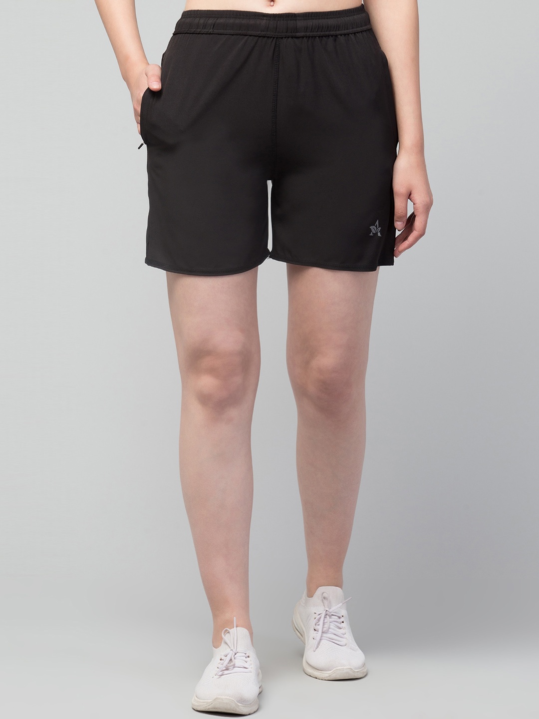 

Apraa & Parma Women Sports Shorts with e-Dry Technology, Black