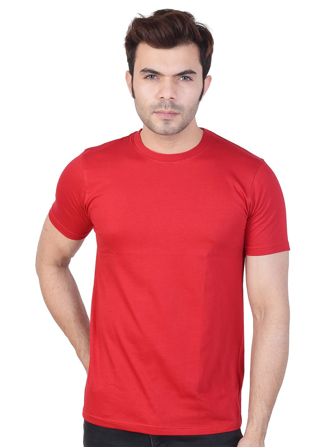 

VALEN CLUB Men Cotton T-shirt, Red